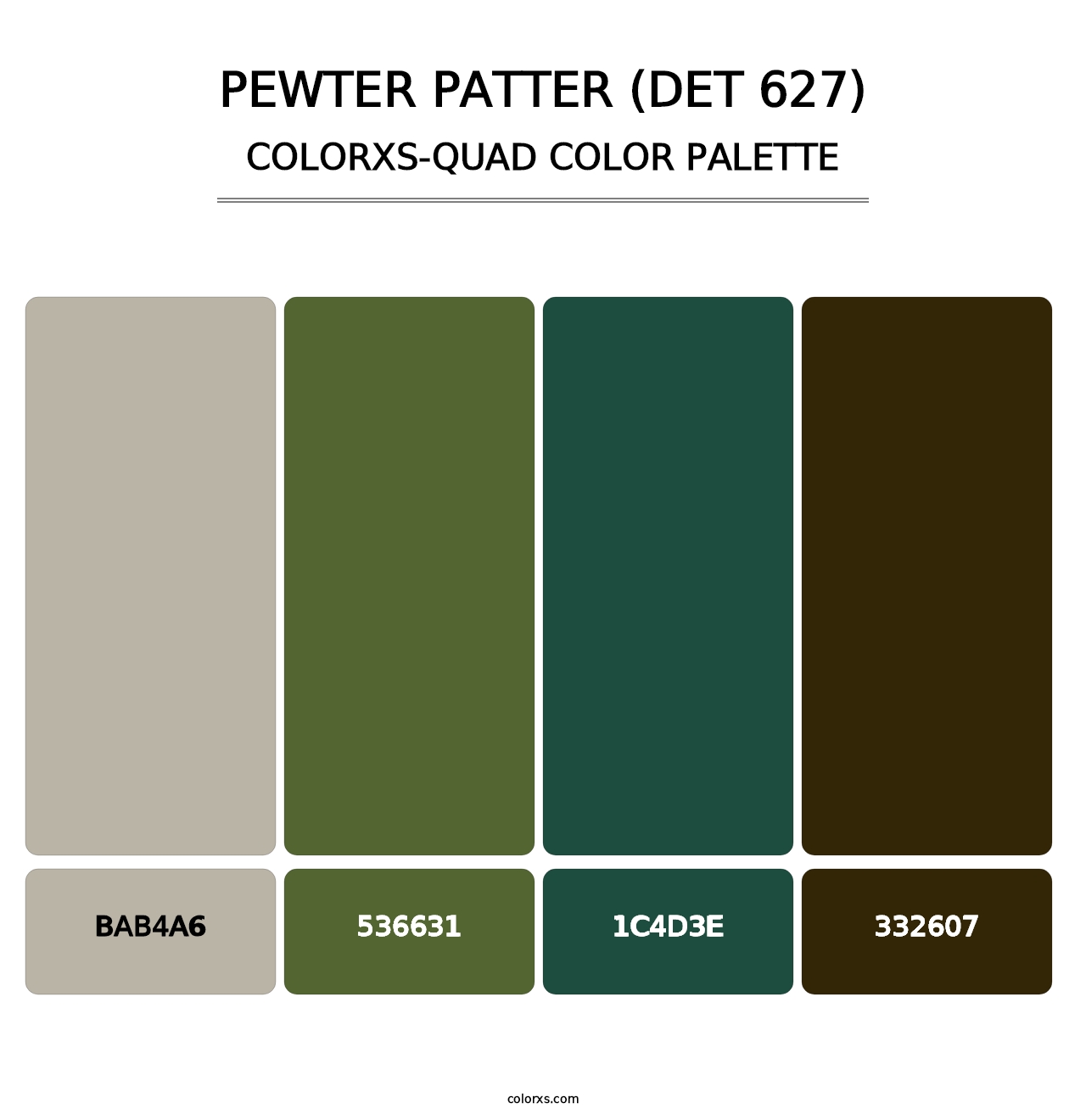 Pewter Patter (DET 627) - Colorxs Quad Palette
