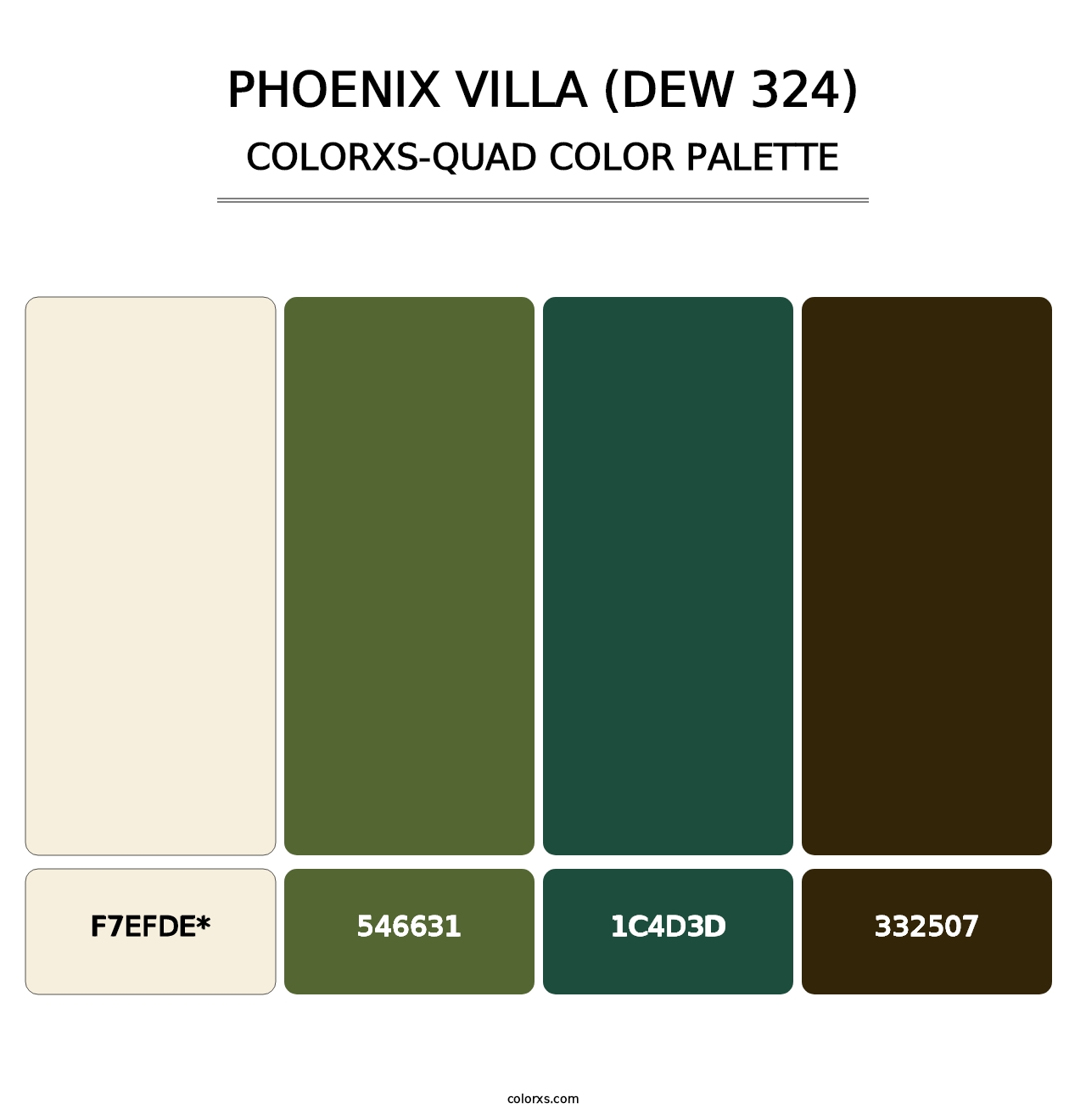 Phoenix Villa (DEW 324) - Colorxs Quad Palette