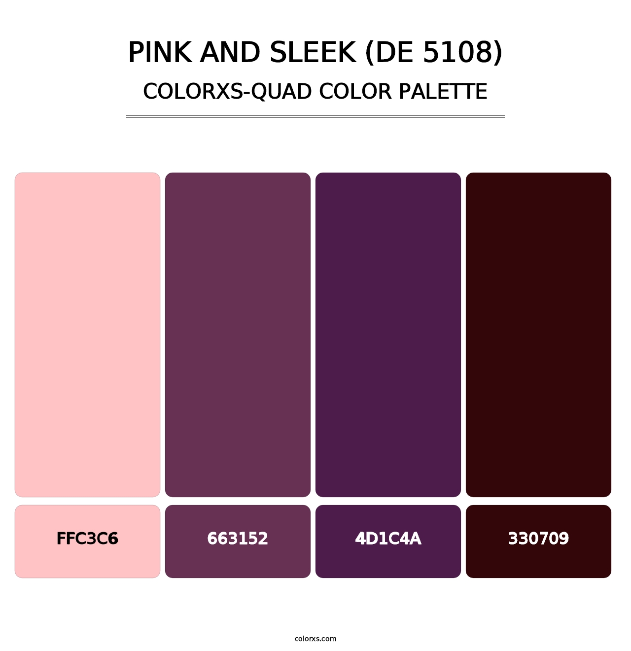 Pink and Sleek (DE 5108) - Colorxs Quad Palette