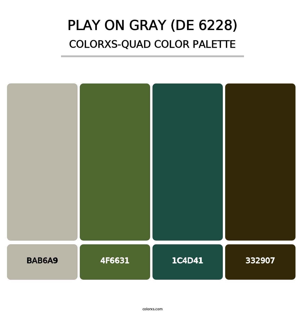 Play on Gray (DE 6228) - Colorxs Quad Palette