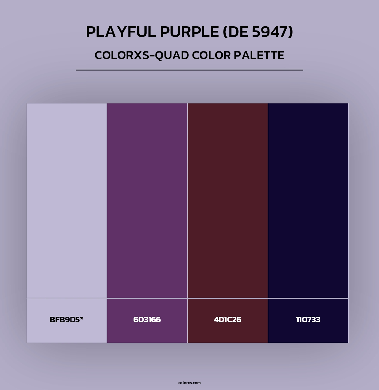 Playful Purple (DE 5947) - Colorxs Quad Palette