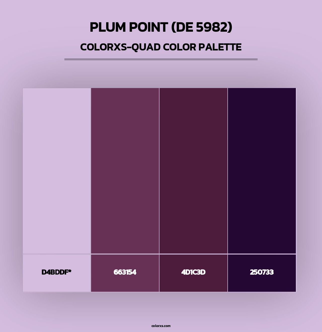 Plum Point (DE 5982) - Colorxs Quad Palette
