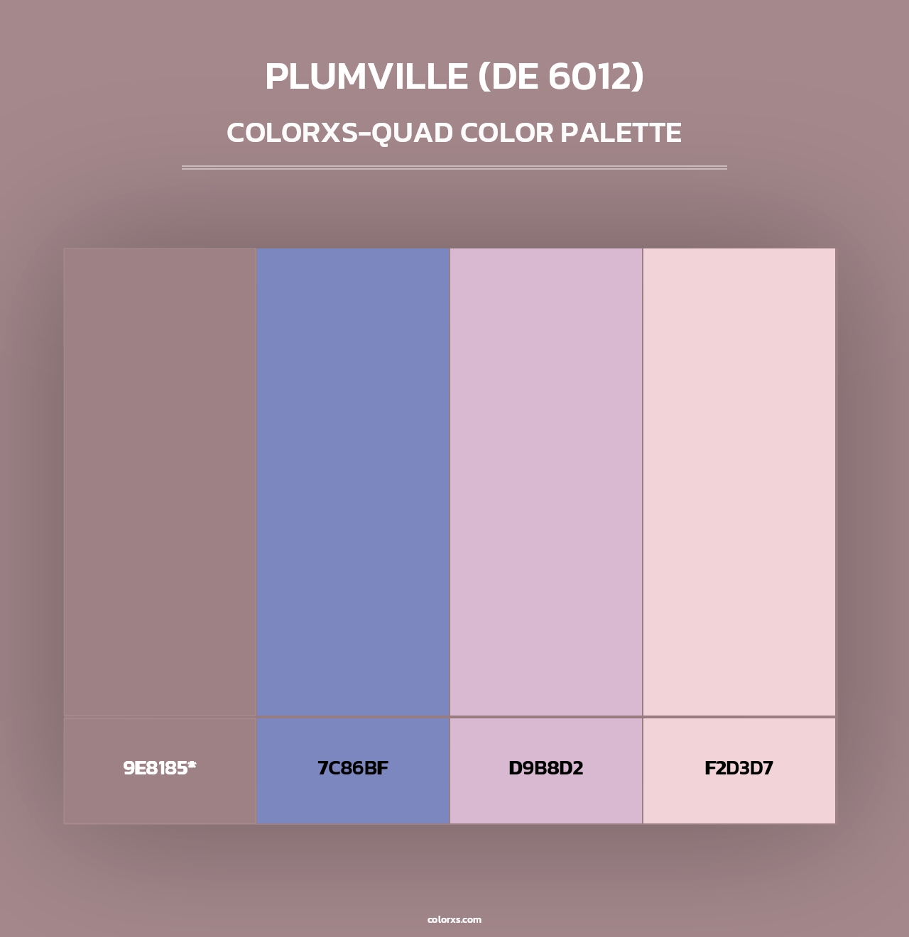 Plumville (DE 6012) - Colorxs Quad Palette