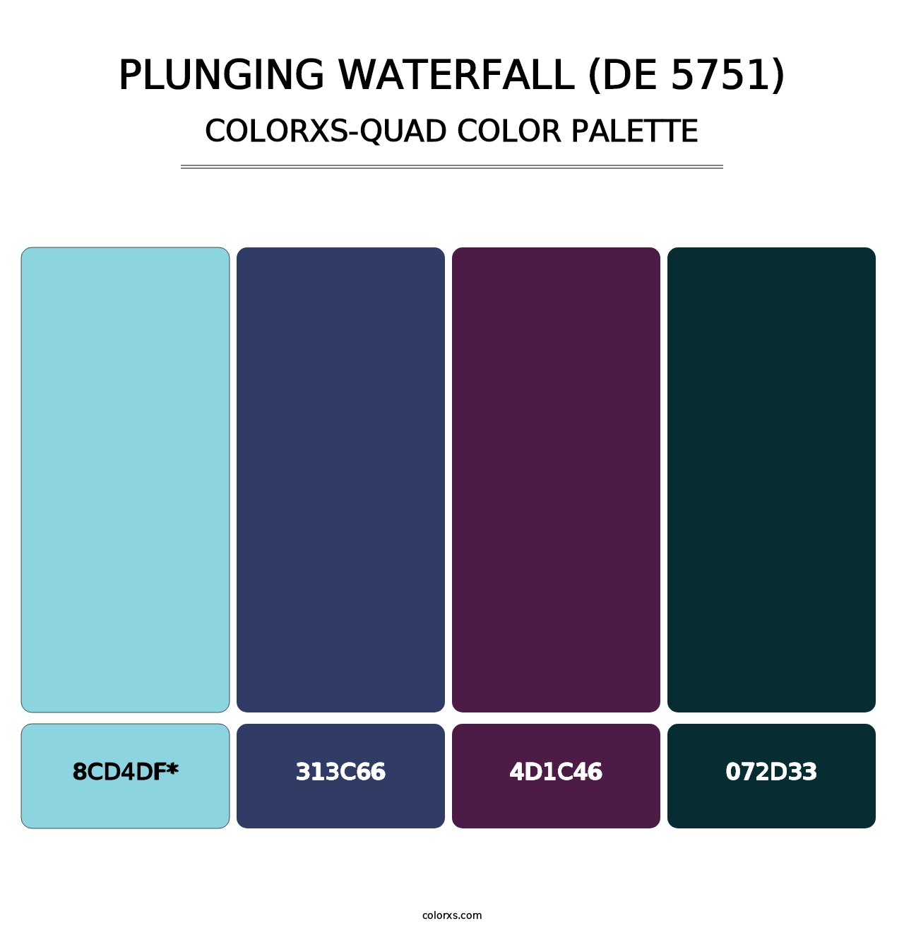 Plunging Waterfall (DE 5751) - Colorxs Quad Palette