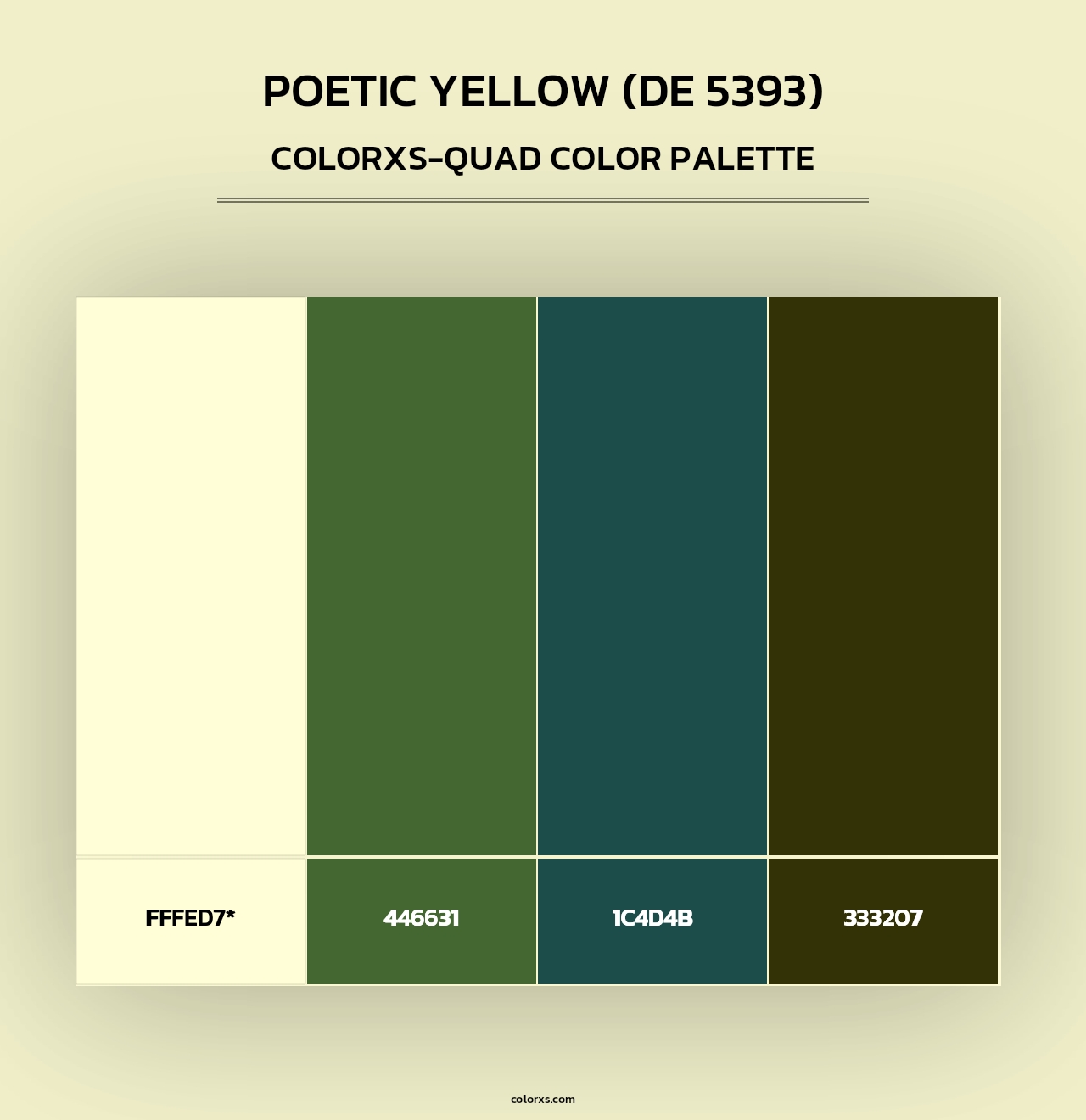 Poetic Yellow (DE 5393) - Colorxs Quad Palette