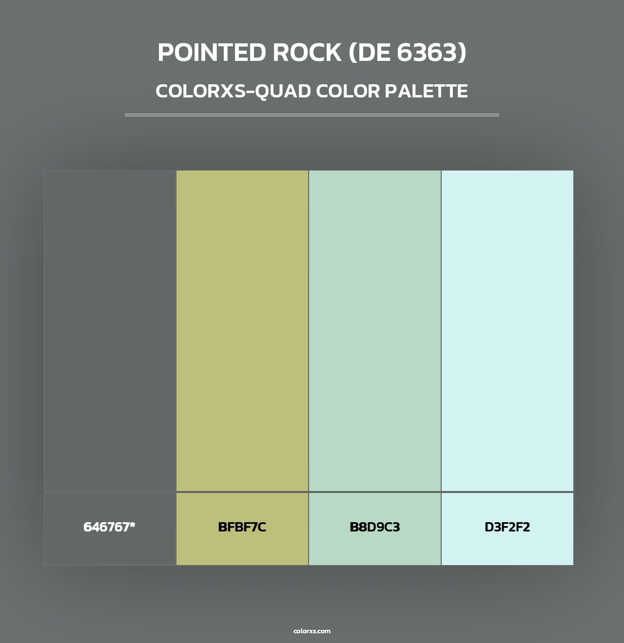Pointed Rock (DE 6363) - Colorxs Quad Palette