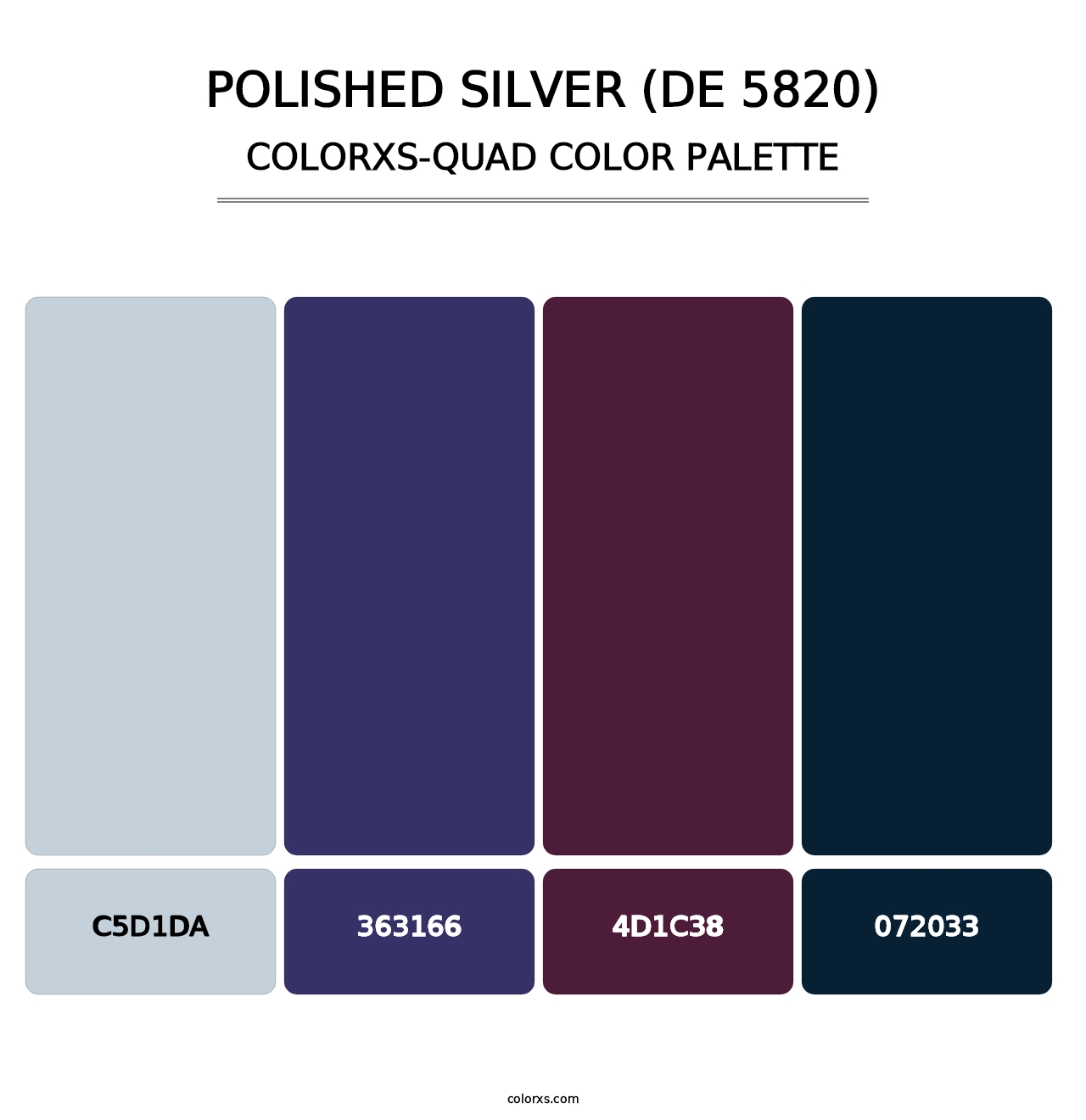 Polished Silver (DE 5820) - Colorxs Quad Palette