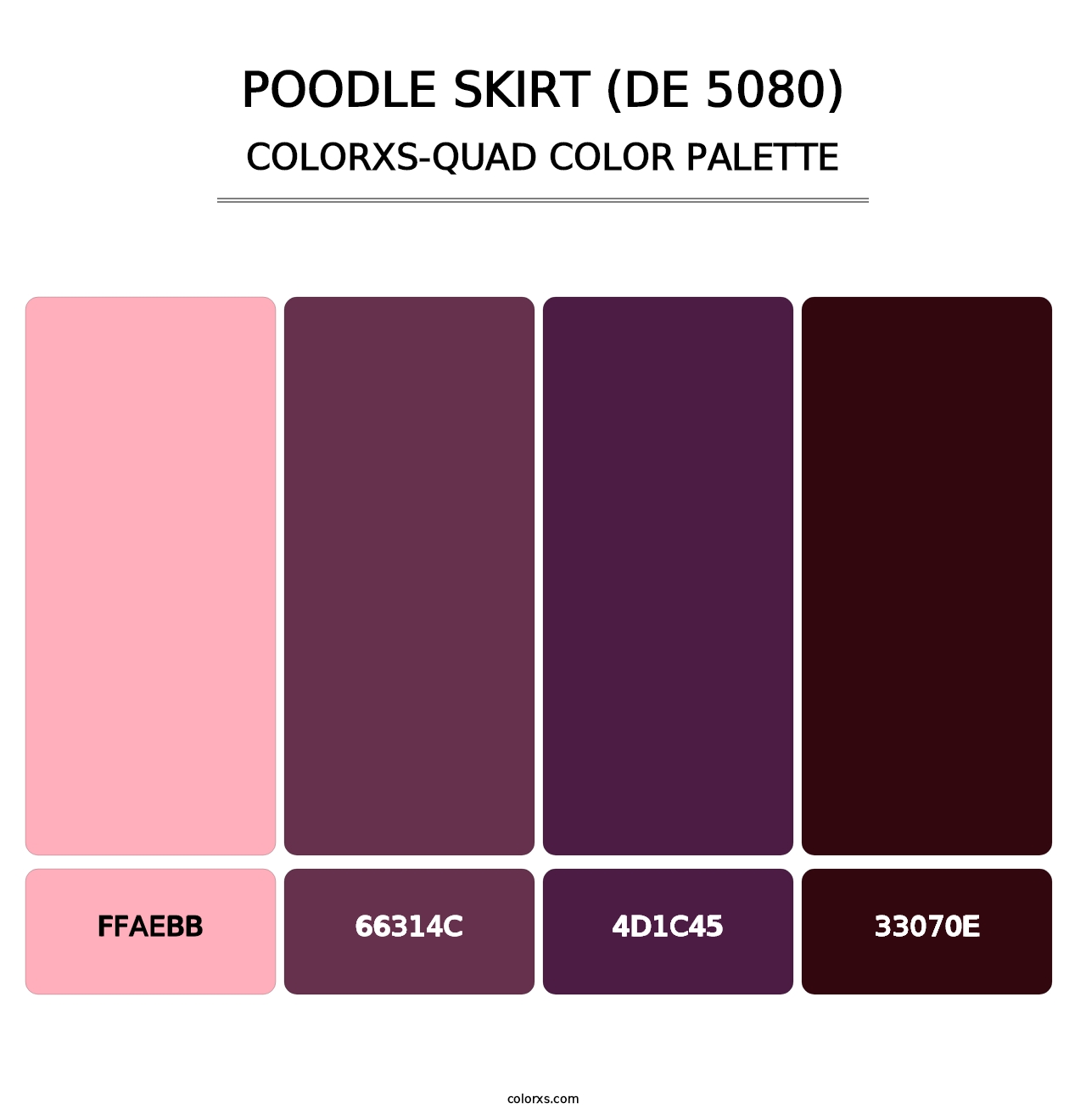 Poodle Skirt (DE 5080) - Colorxs Quad Palette