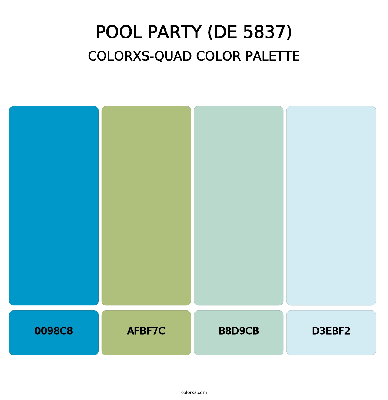 Pool Party (DE 5837) - Colorxs Quad Palette