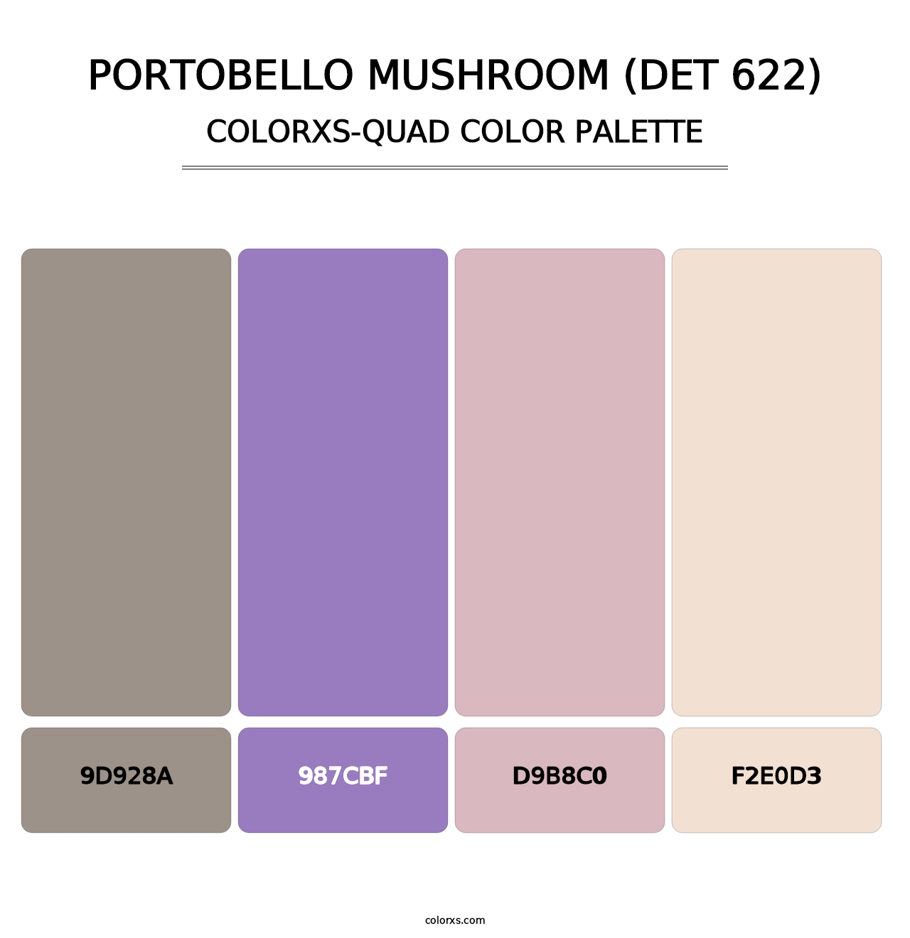 Portobello Mushroom (DET 622) - Colorxs Quad Palette