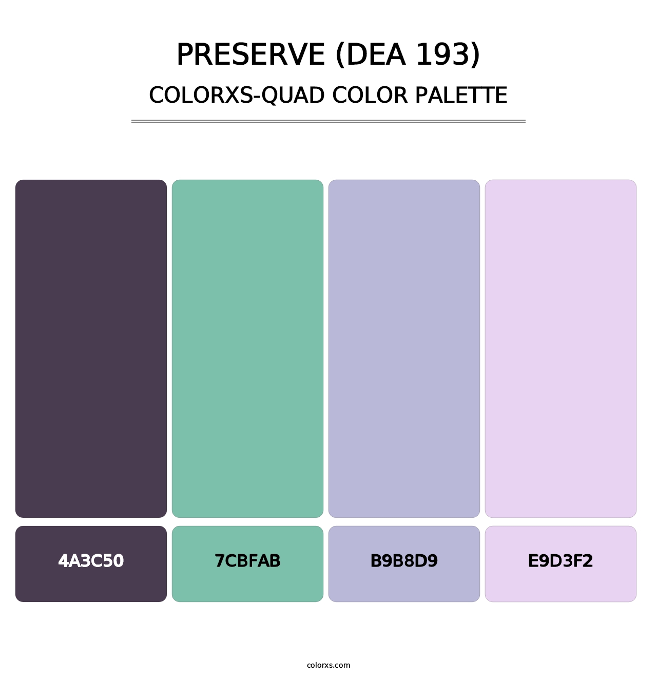 Preserve (DEA 193) - Colorxs Quad Palette