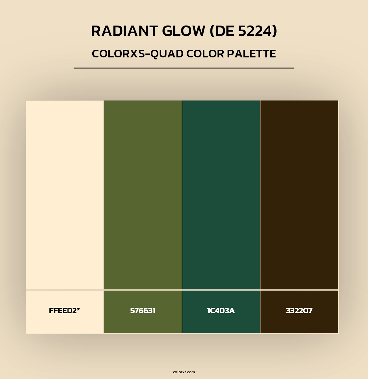 Radiant Glow (DE 5224) - Colorxs Quad Palette