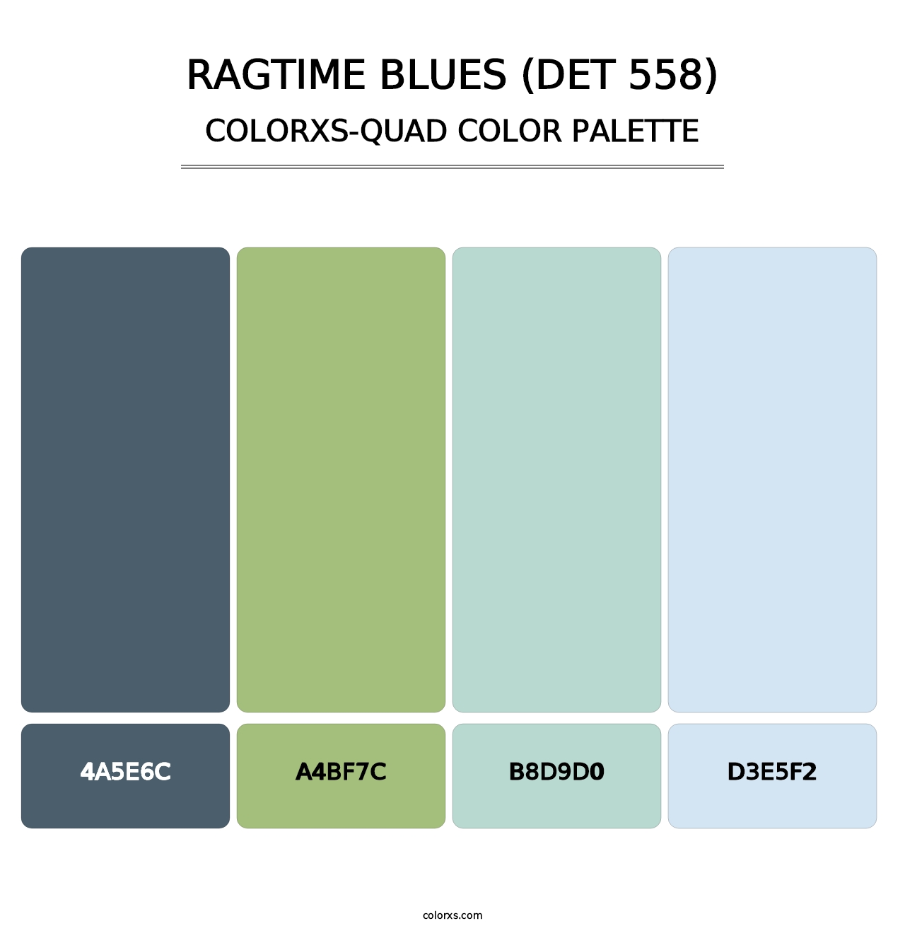 Ragtime Blues (DET 558) - Colorxs Quad Palette