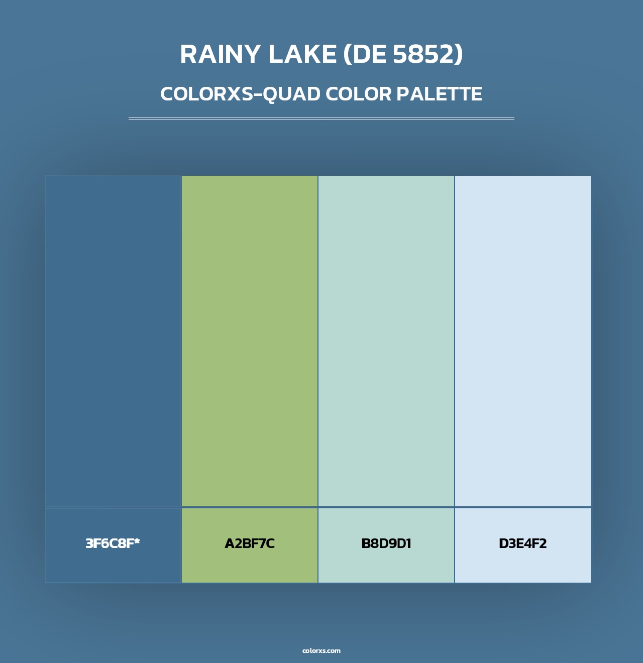 Rainy Lake (DE 5852) - Colorxs Quad Palette