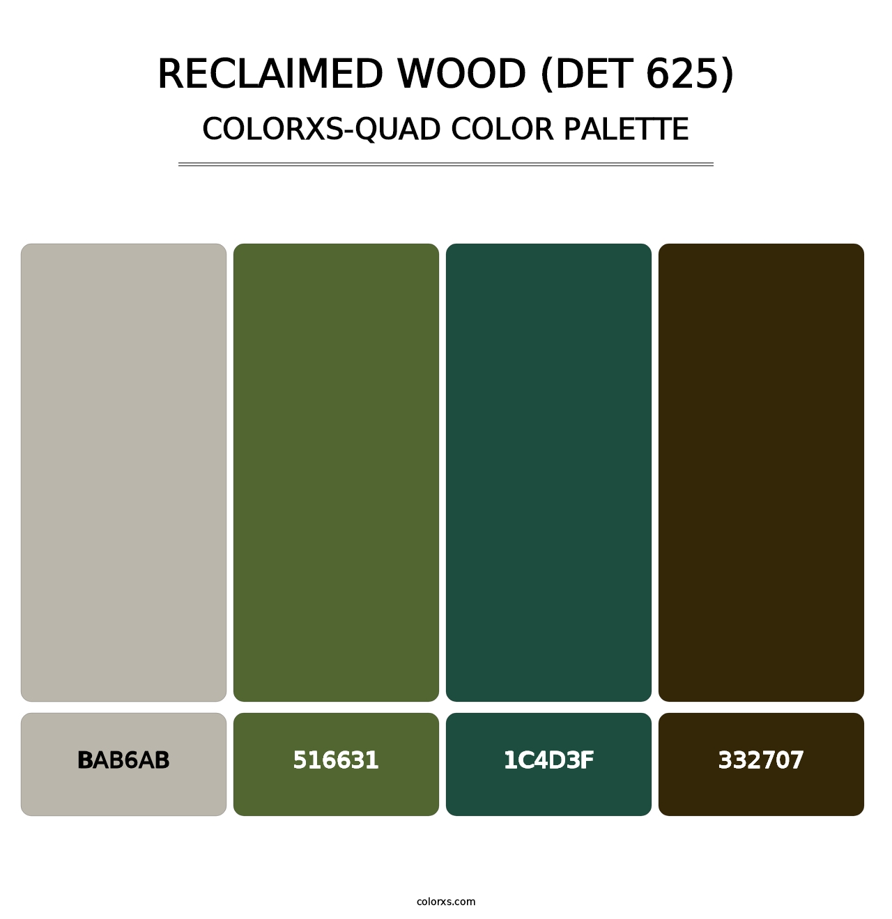Reclaimed Wood (DET 625) - Colorxs Quad Palette
