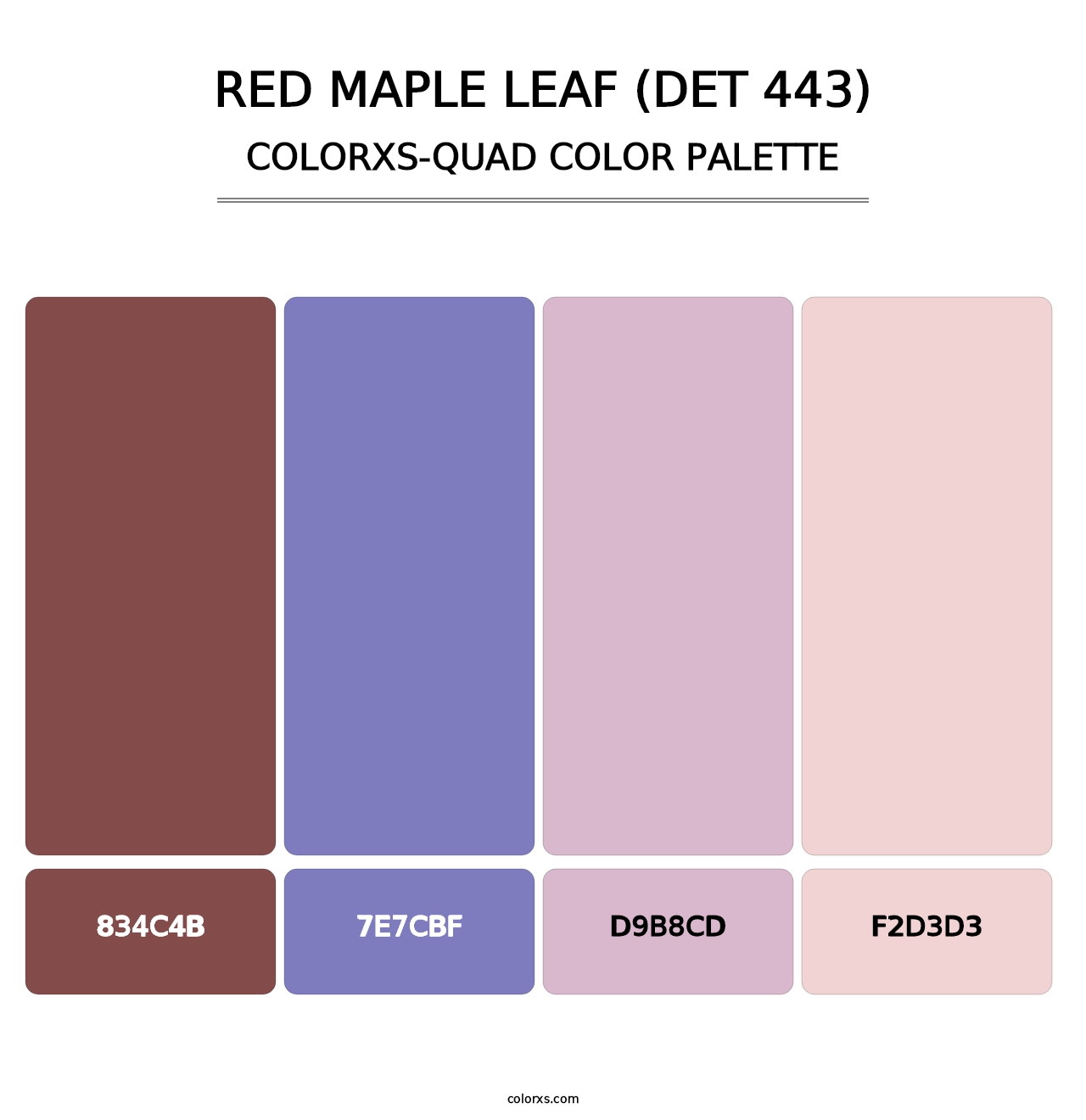 Red Maple Leaf (DET 443) - Colorxs Quad Palette