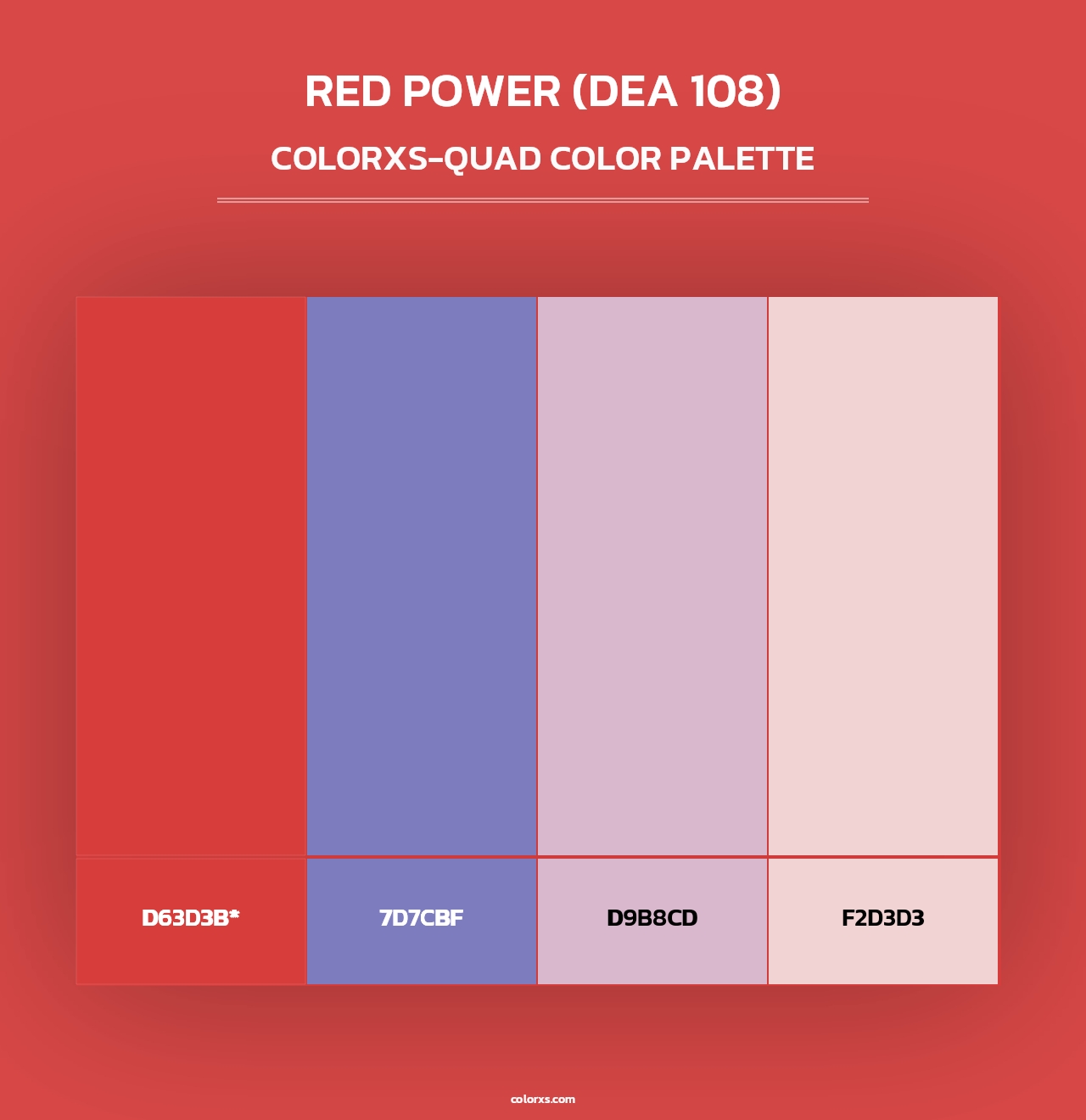 Red Power (DEA 108) - Colorxs Quad Palette