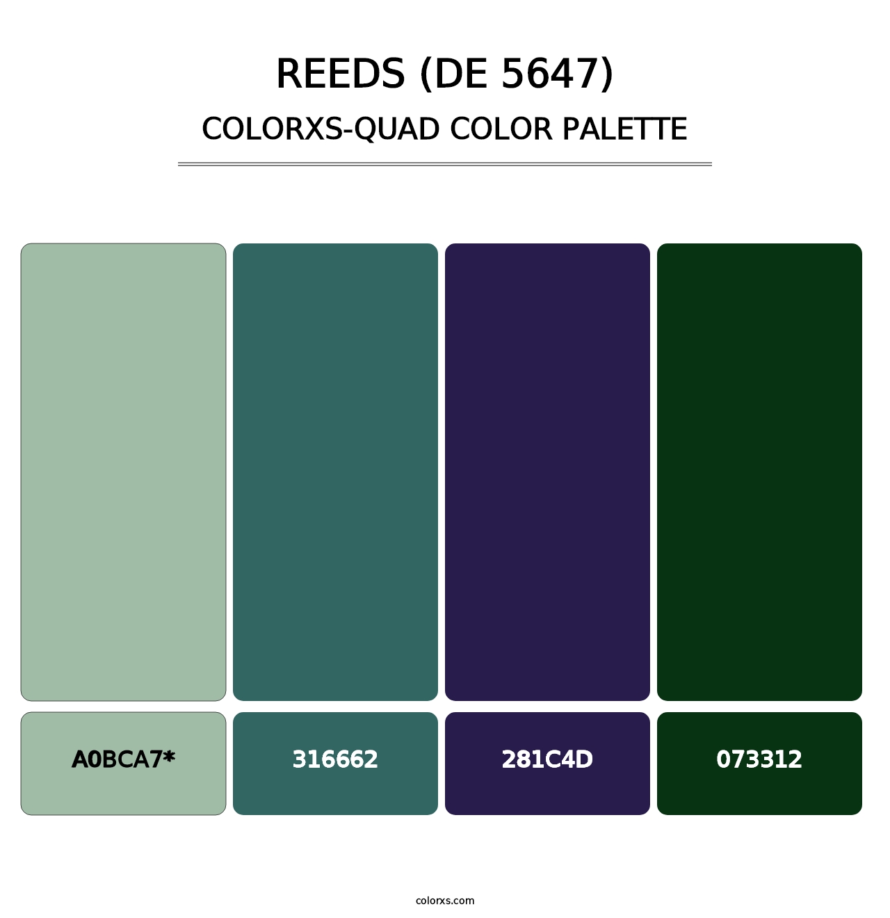 Reeds (DE 5647) - Colorxs Quad Palette