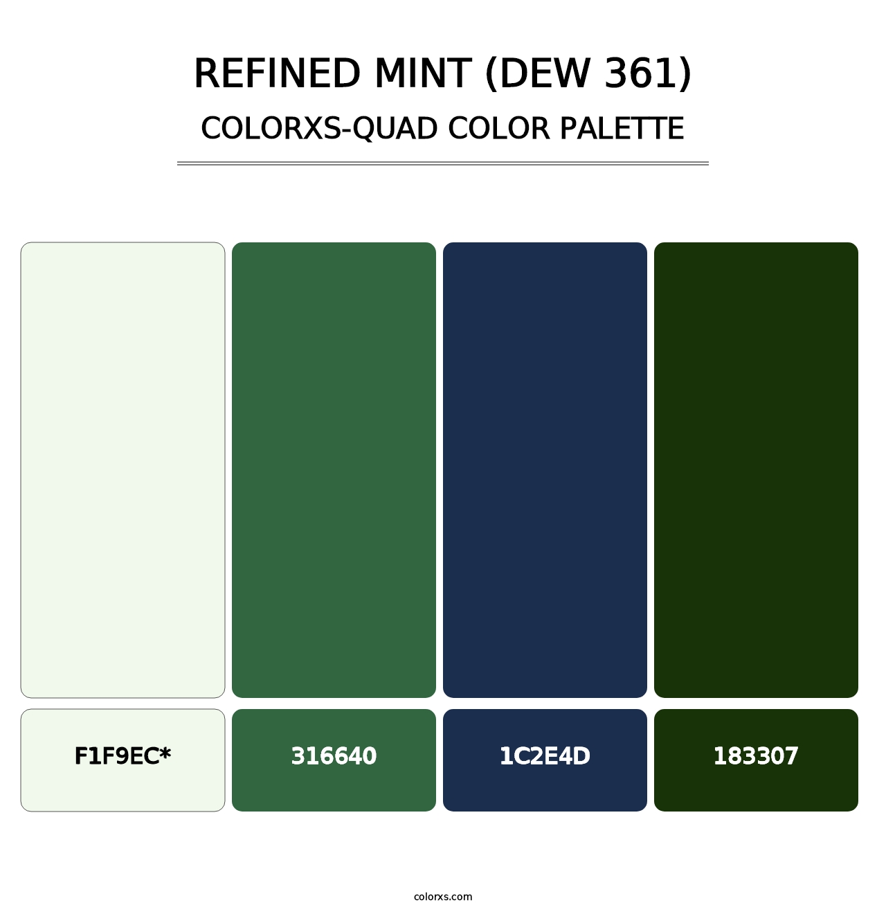 Refined Mint (DEW 361) - Colorxs Quad Palette