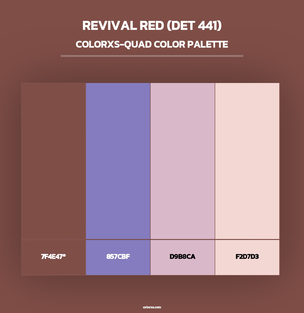 Revival Red (DET 441) - Colorxs Quad Palette