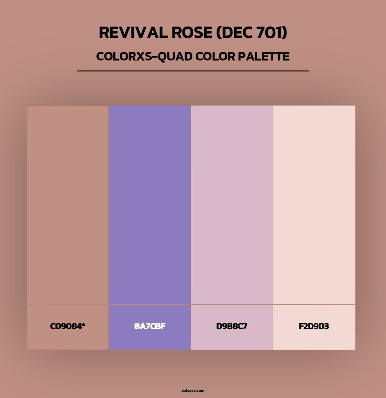 Revival Rose (DEC 701) - Colorxs Quad Palette