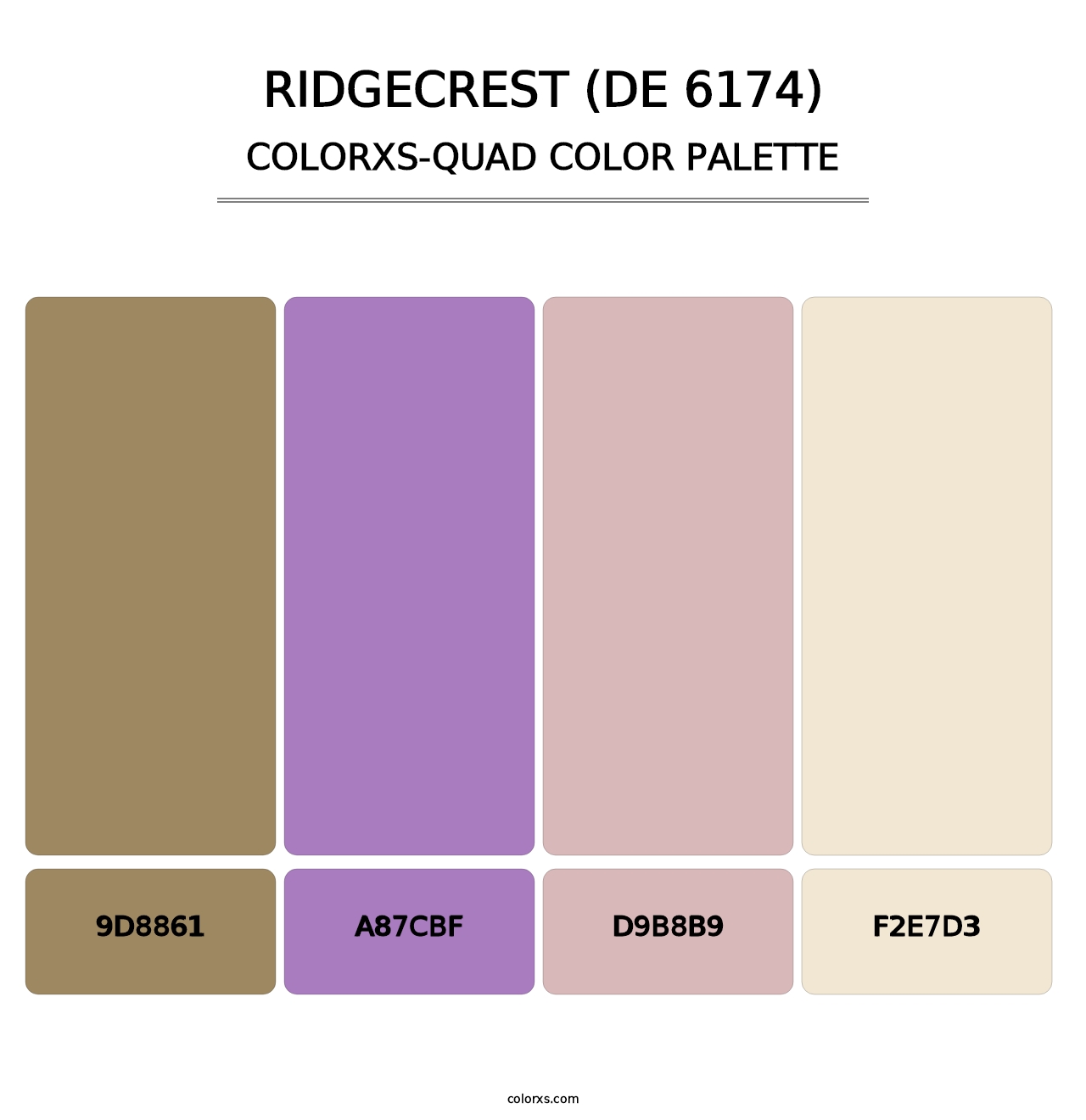 Ridgecrest (DE 6174) - Colorxs Quad Palette