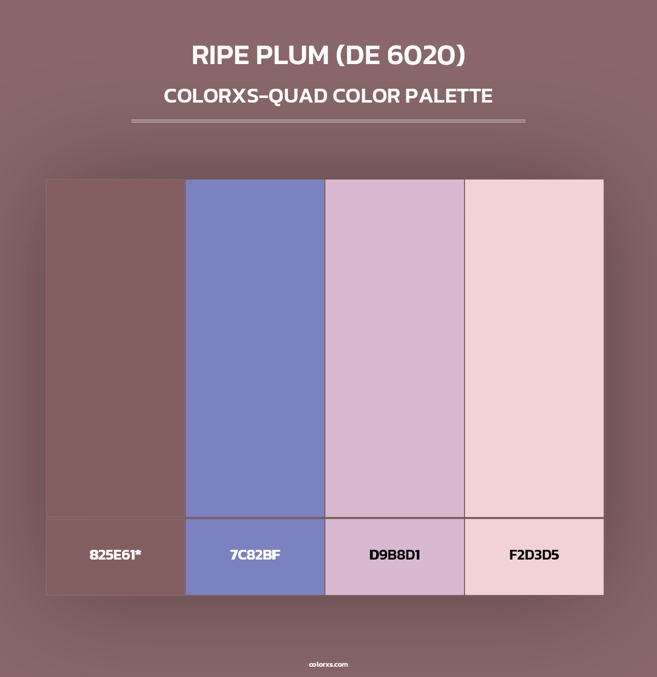 Ripe Plum (DE 6020) - Colorxs Quad Palette
