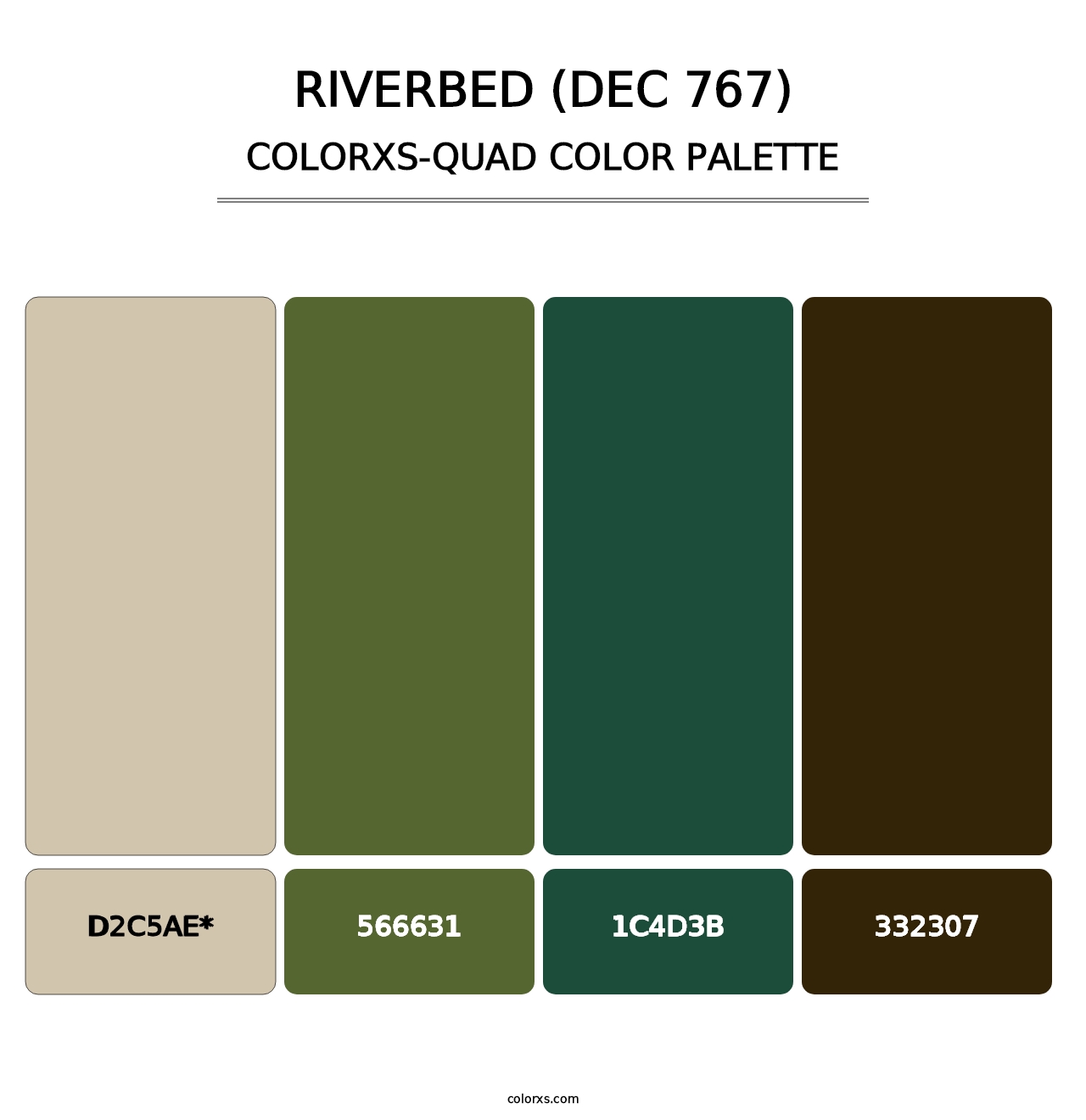 Riverbed (DEC 767) - Colorxs Quad Palette