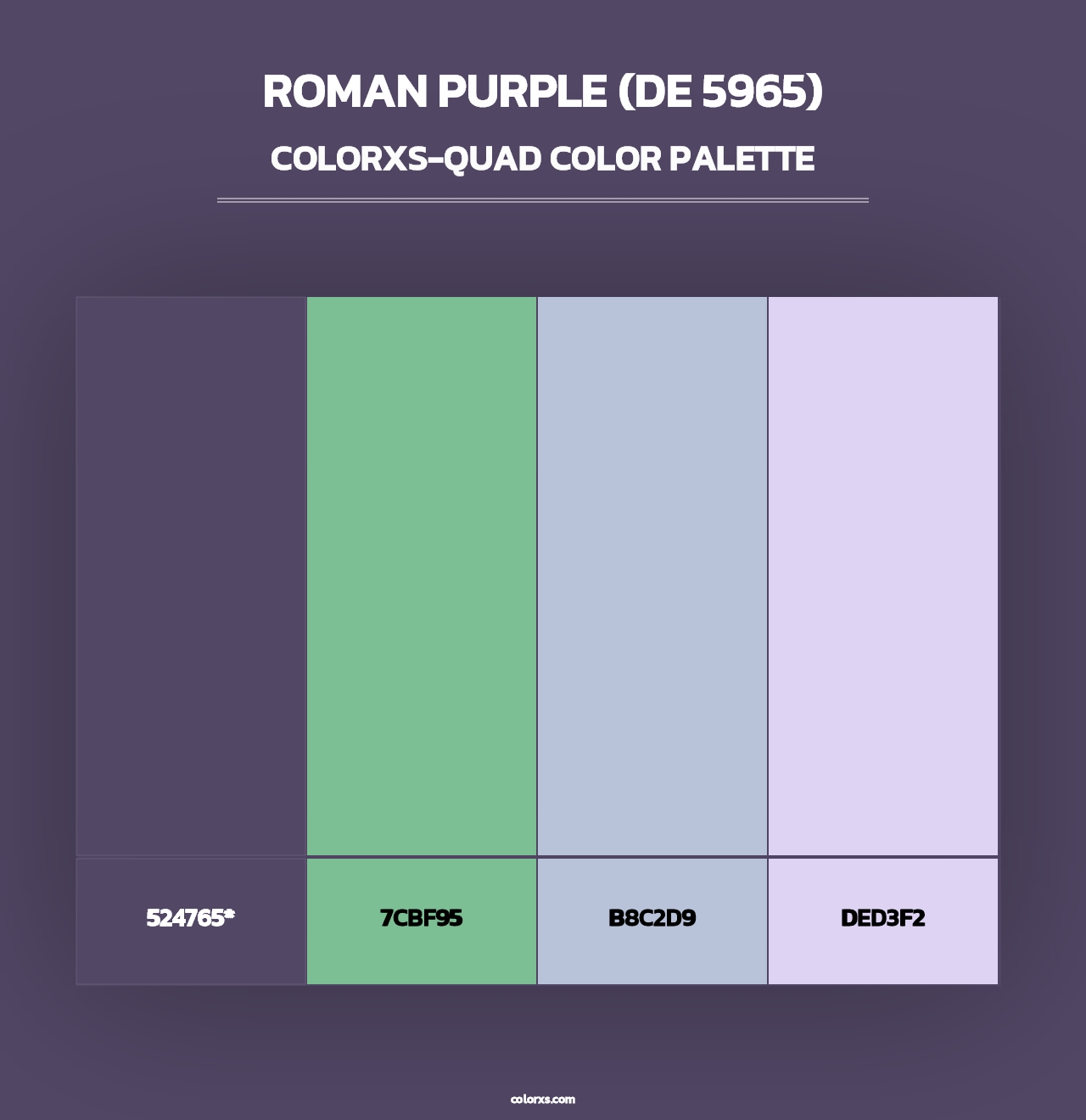 Roman Purple (DE 5965) - Colorxs Quad Palette