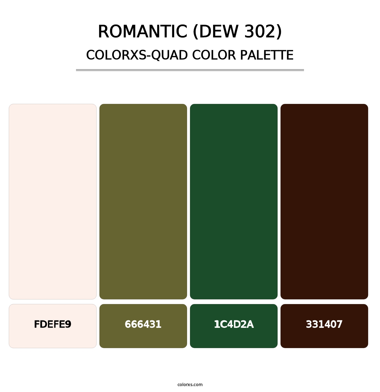Romantic (DEW 302) - Colorxs Quad Palette