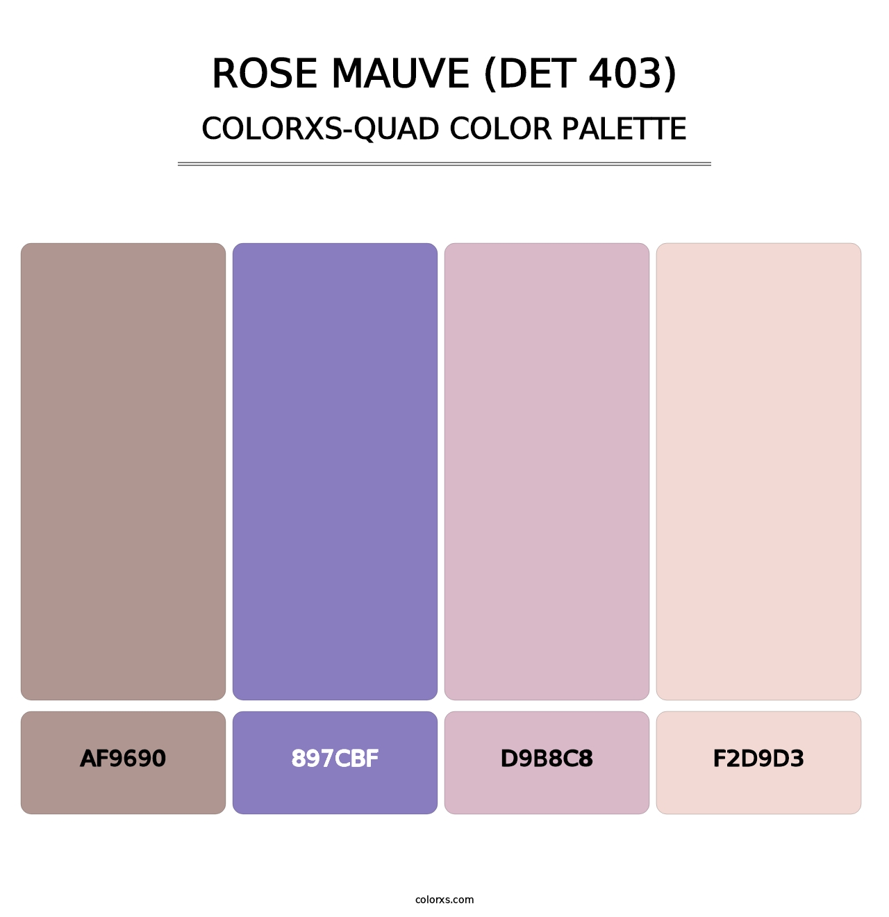 Rose Mauve (DET 403) - Colorxs Quad Palette