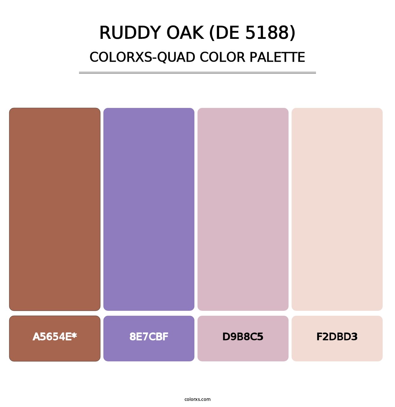 Ruddy Oak (DE 5188) - Colorxs Quad Palette
