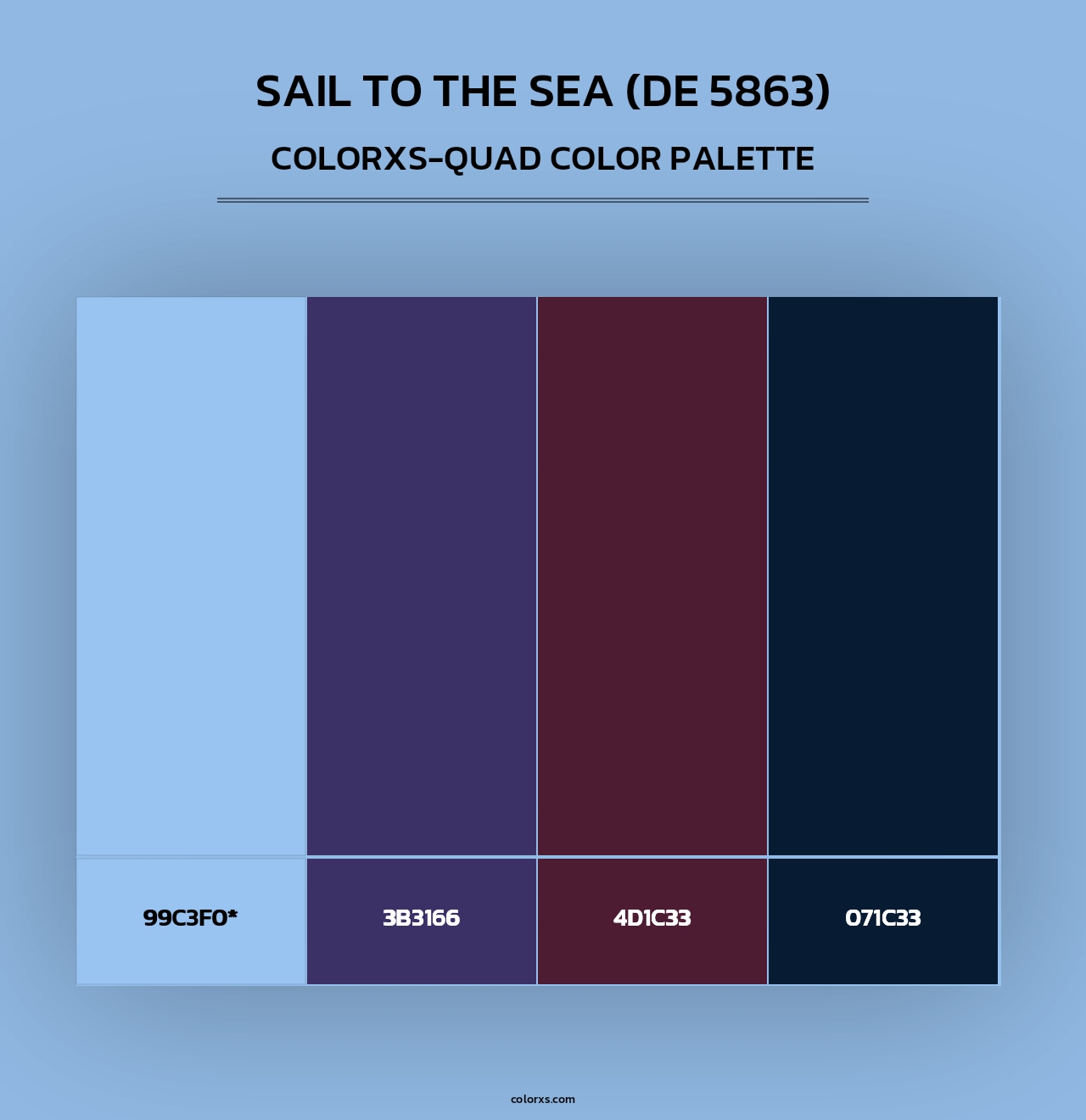 Sail to the Sea (DE 5863) - Colorxs Quad Palette