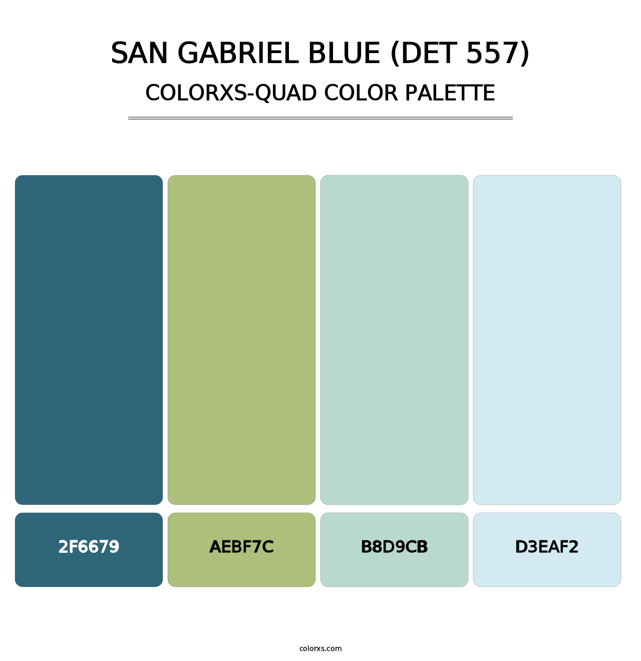 San Gabriel Blue (DET 557) - Colorxs Quad Palette