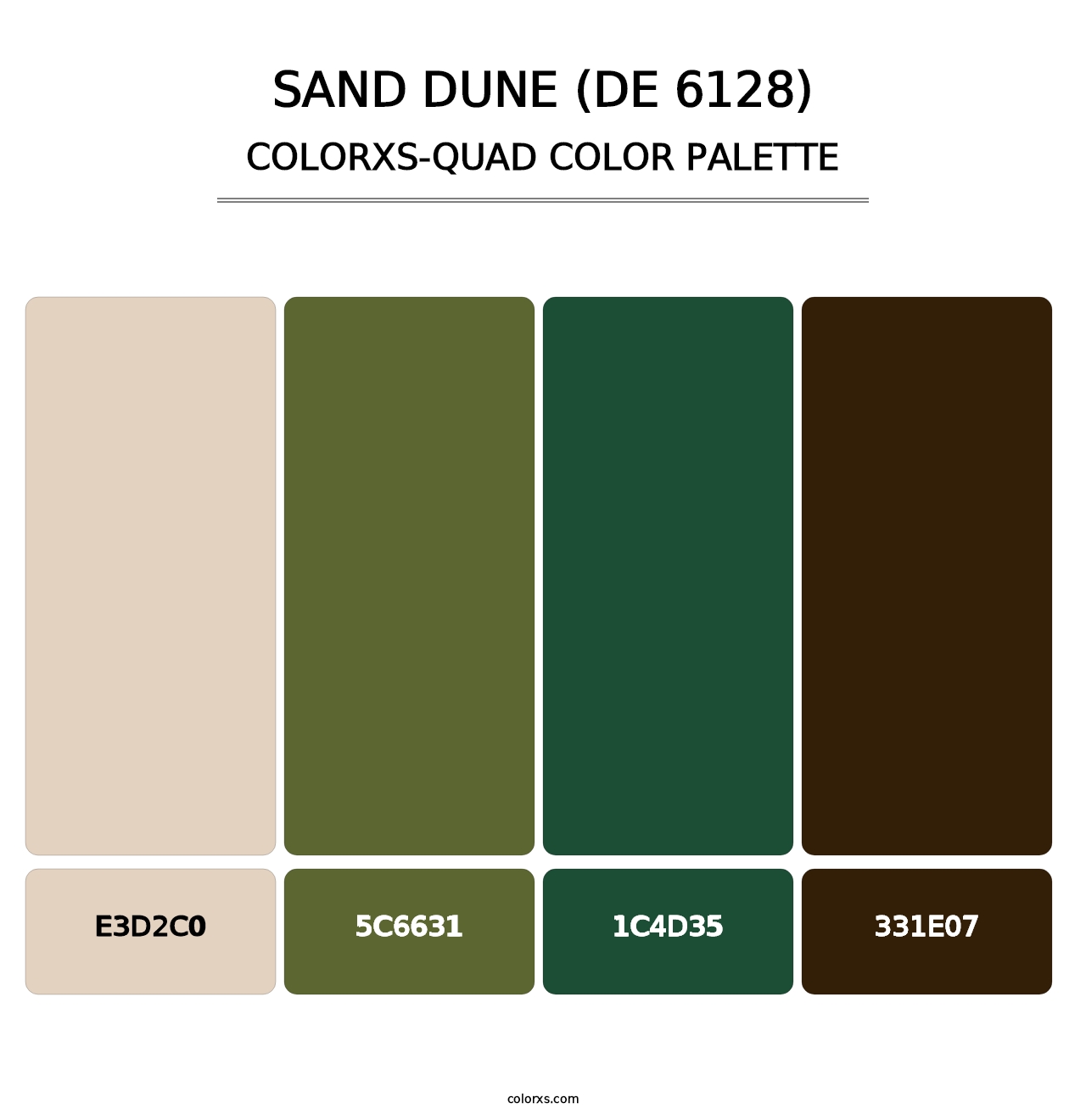 Sand Dune (DE 6128) - Colorxs Quad Palette