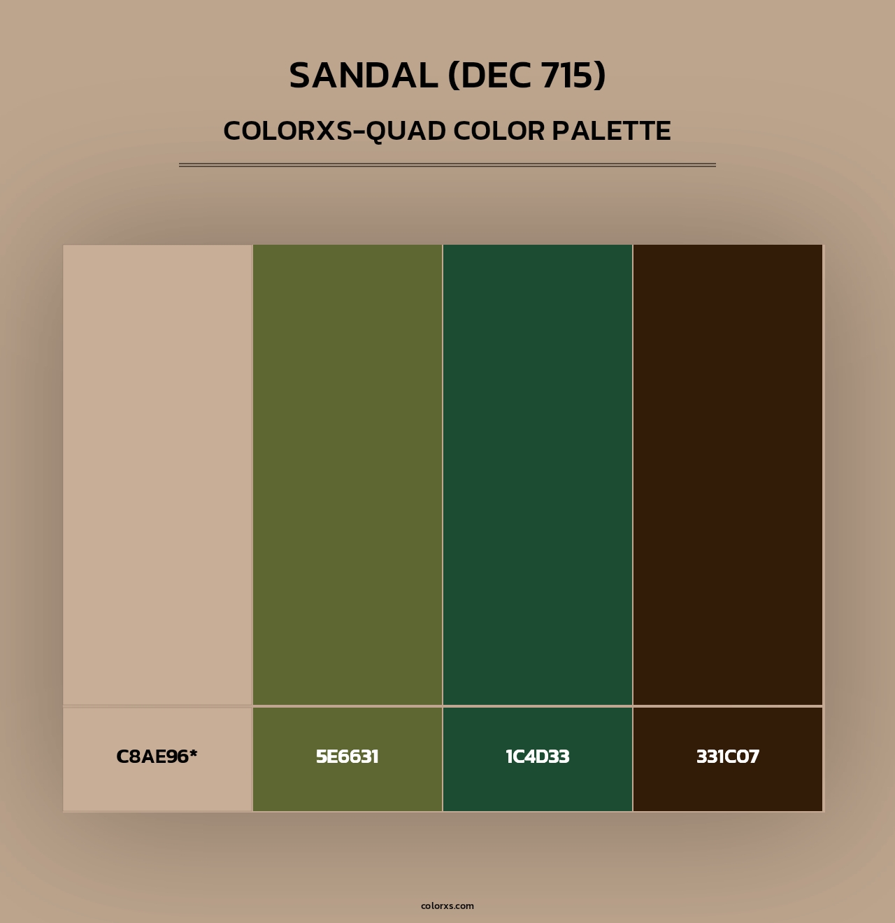 Sandal (DEC 715) - Colorxs Quad Palette