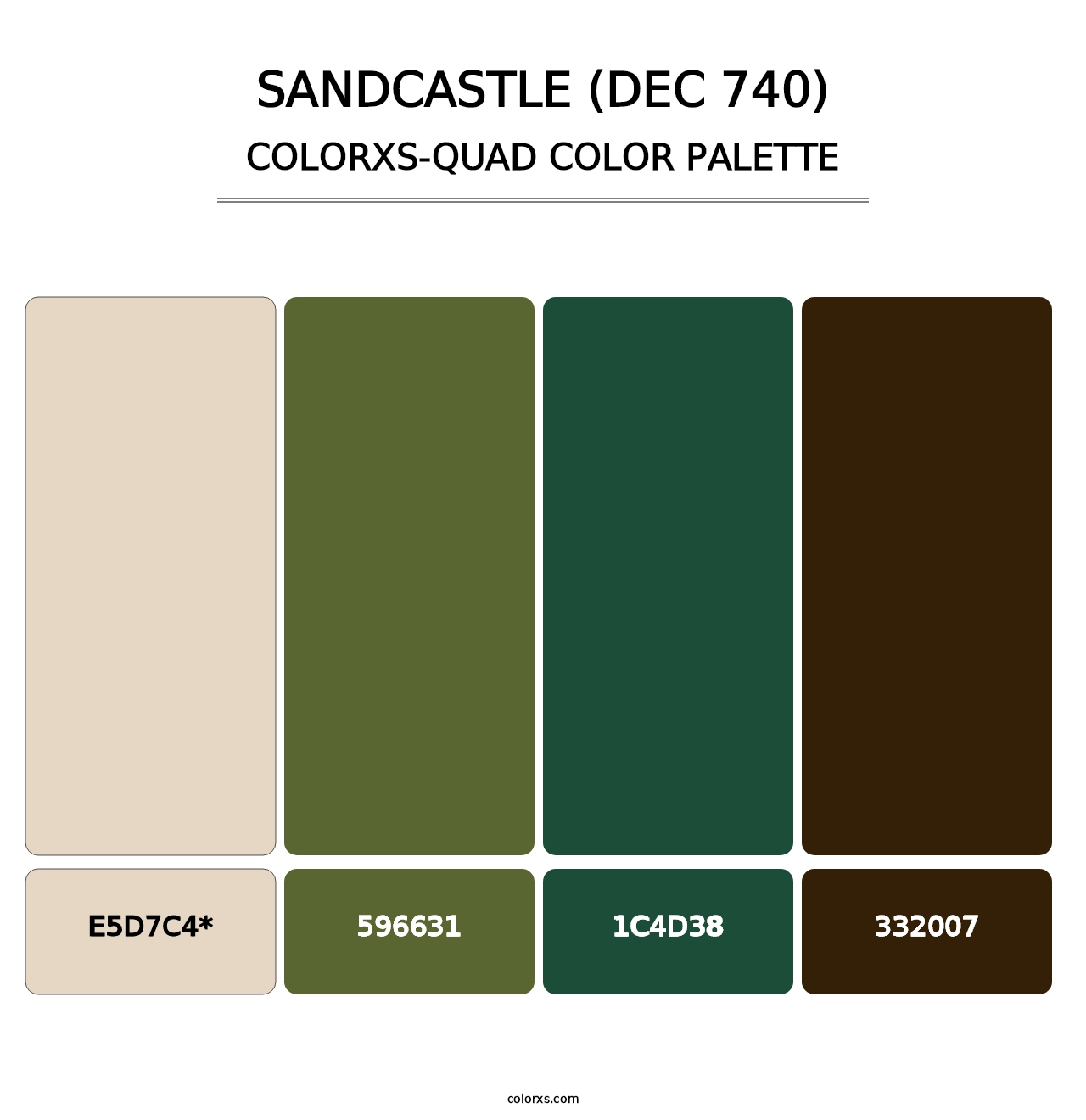 Sandcastle (DEC 740) - Colorxs Quad Palette