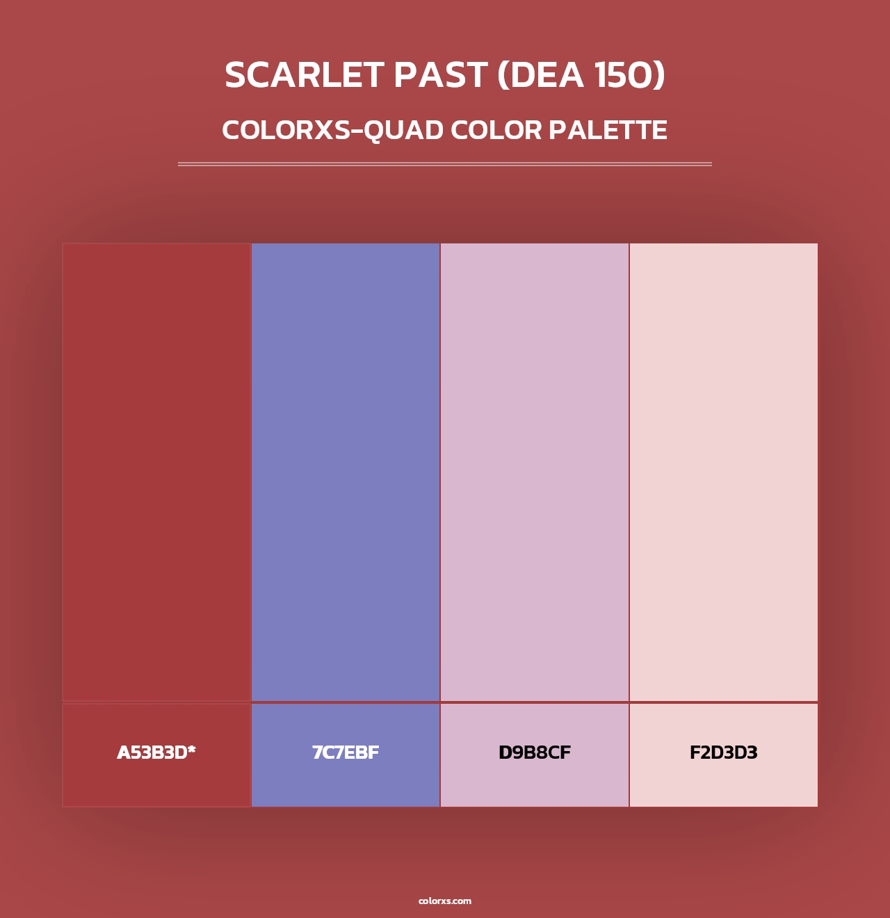 Scarlet Past (DEA 150) - Colorxs Quad Palette