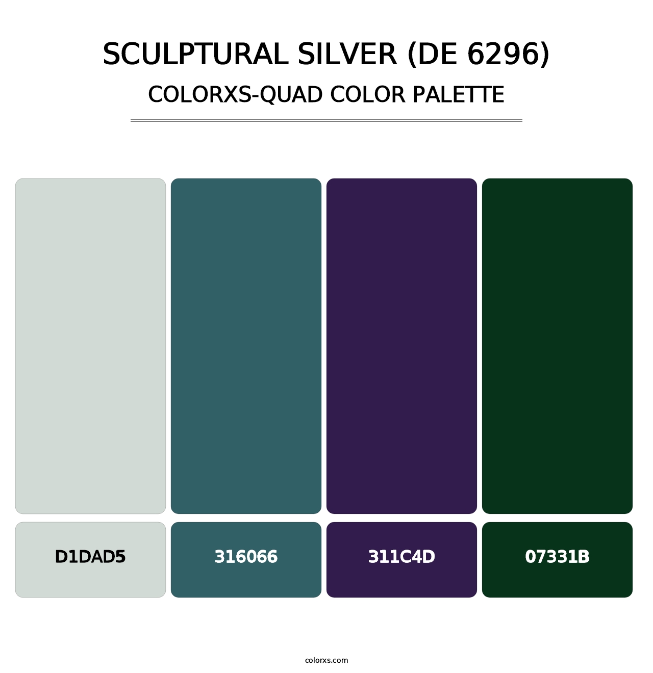 Sculptural Silver (DE 6296) - Colorxs Quad Palette