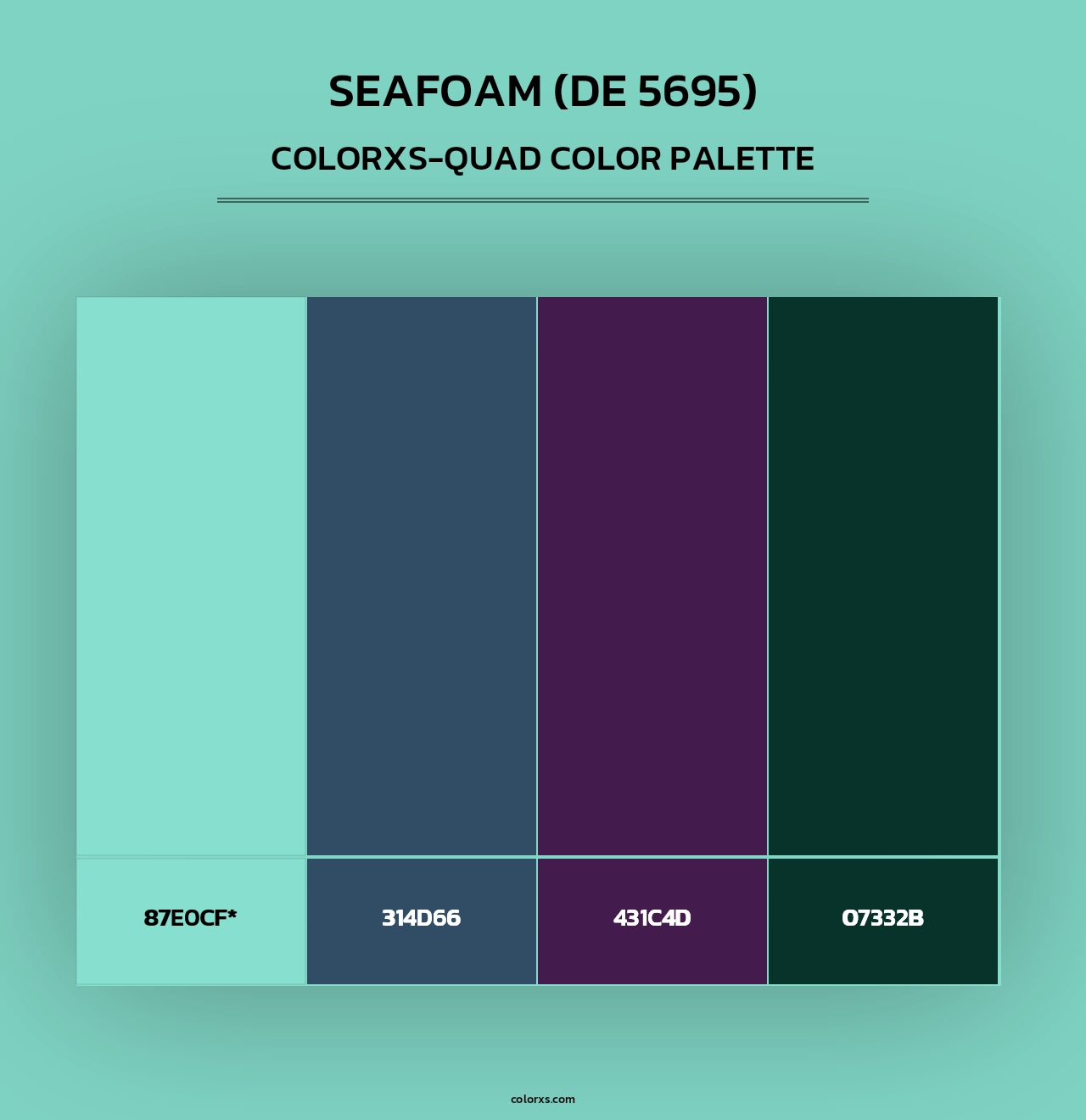 Seafoam (DE 5695) - Colorxs Quad Palette