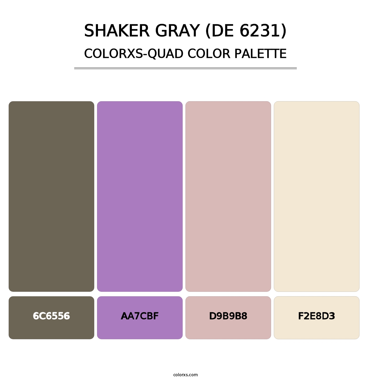 Shaker Gray (DE 6231) - Colorxs Quad Palette
