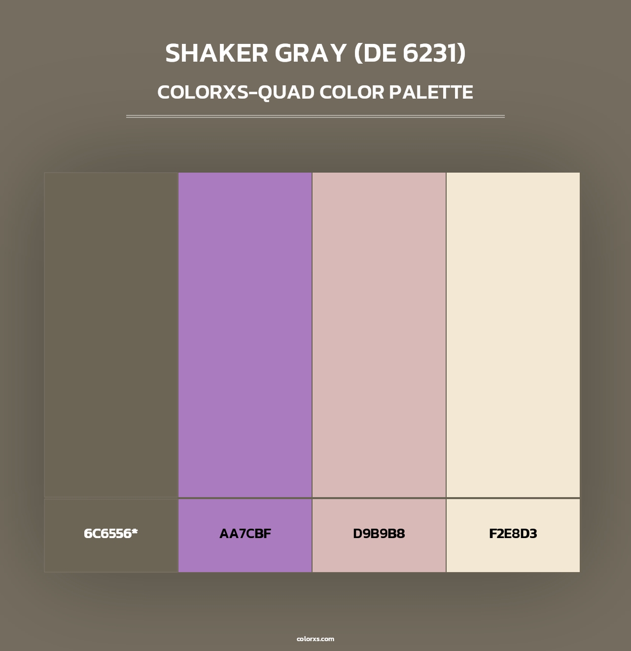 Shaker Gray (DE 6231) - Colorxs Quad Palette