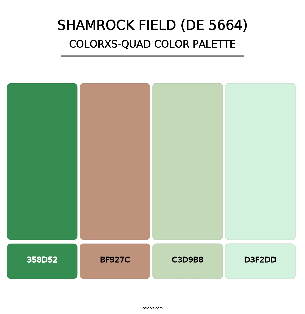 Shamrock Field (DE 5664) - Colorxs Quad Palette
