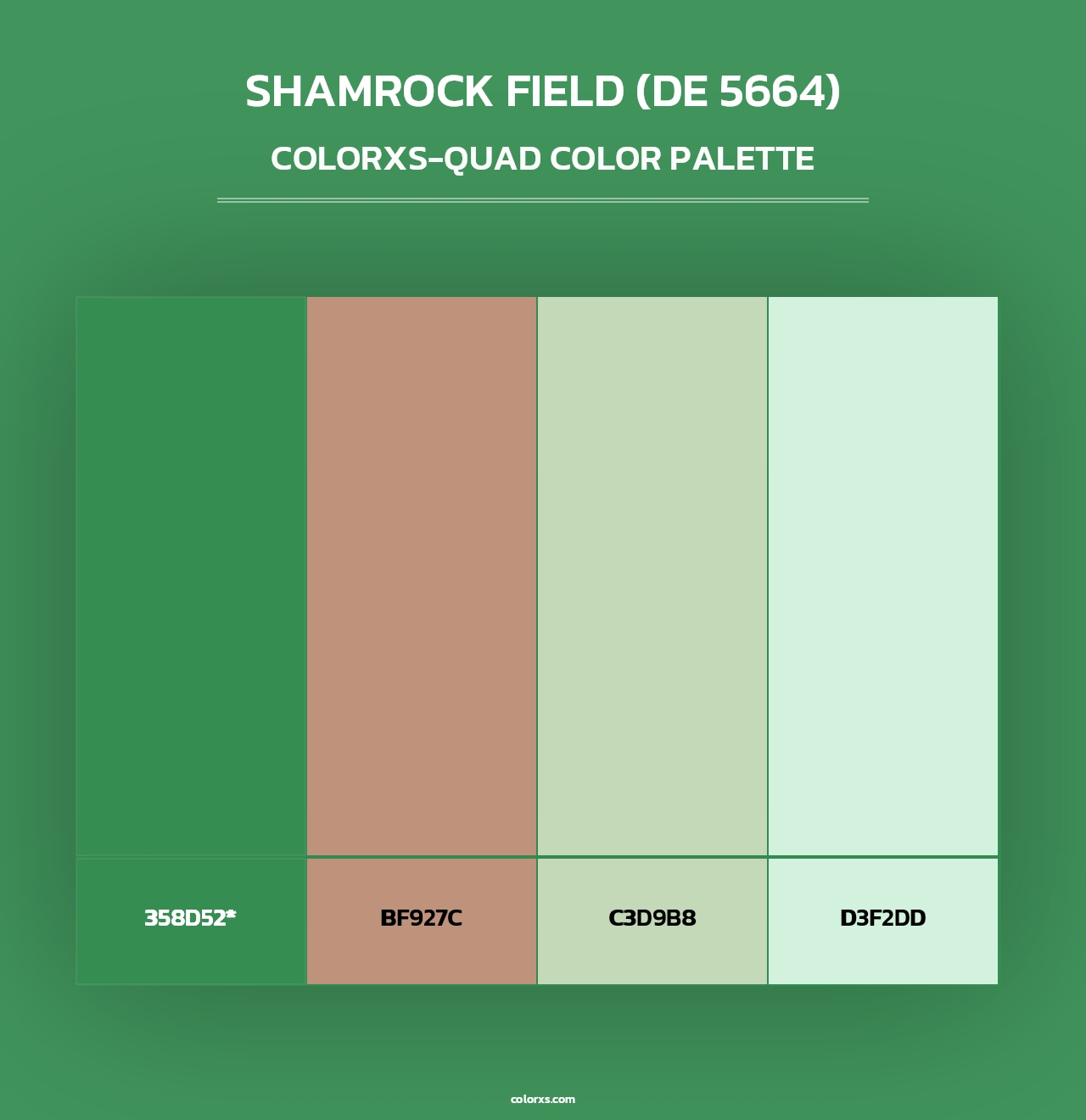 Shamrock Field (DE 5664) - Colorxs Quad Palette