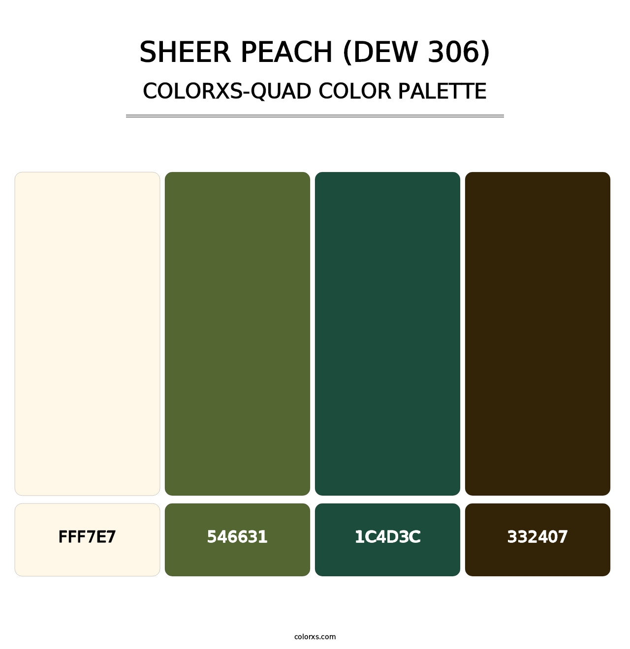 Sheer Peach (DEW 306) - Colorxs Quad Palette