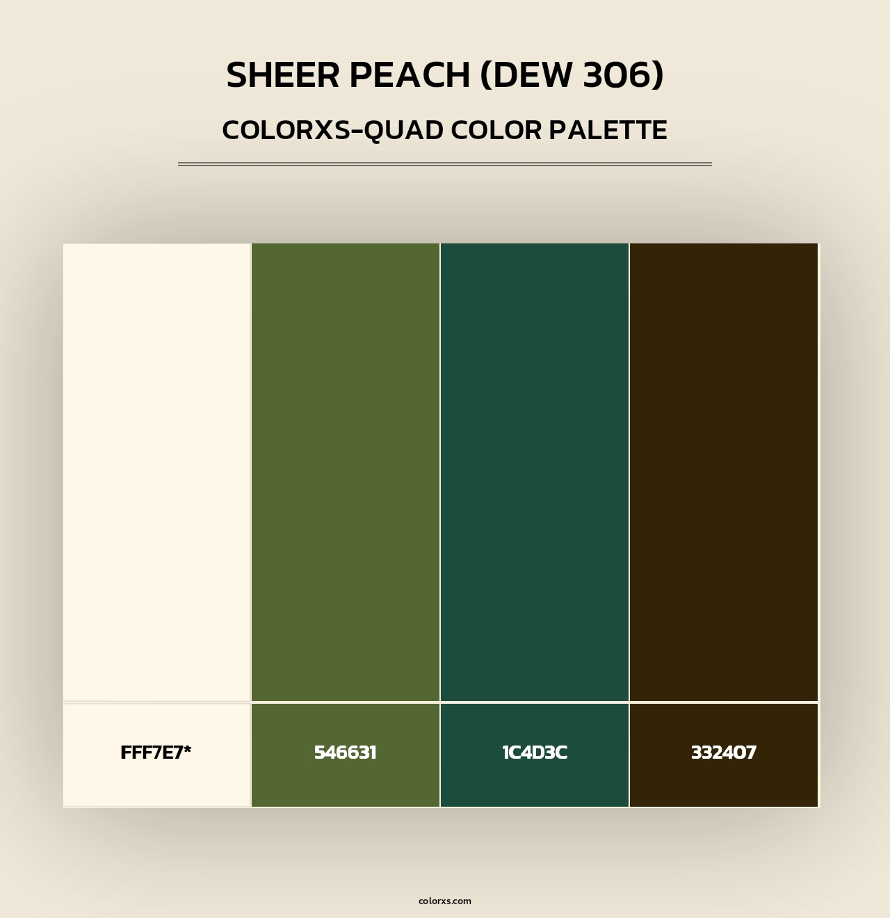 Sheer Peach (DEW 306) - Colorxs Quad Palette