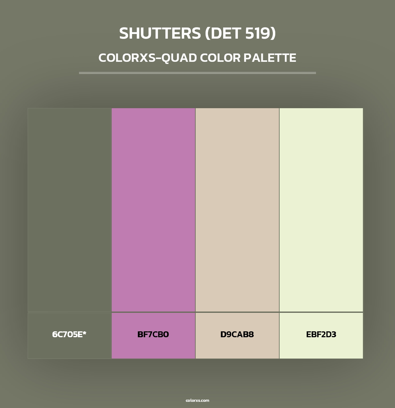 Shutters (DET 519) - Colorxs Quad Palette