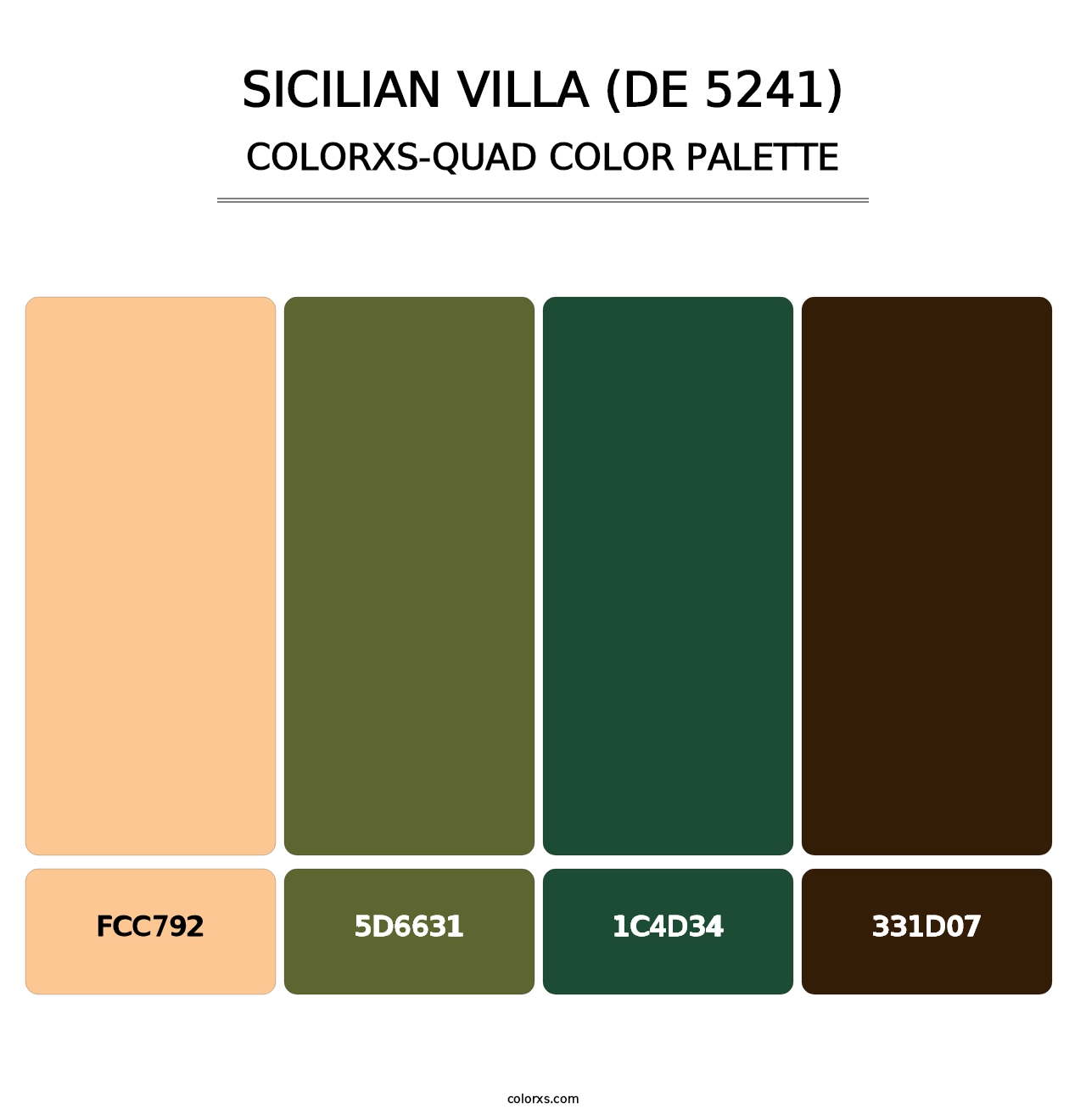Sicilian Villa (DE 5241) - Colorxs Quad Palette