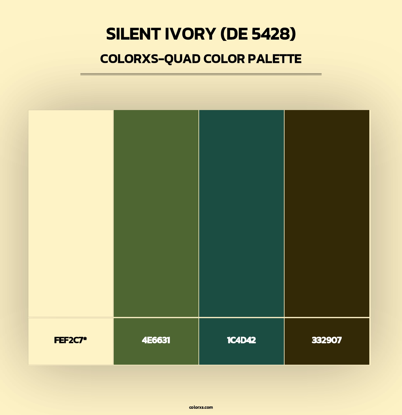 Silent Ivory (DE 5428) - Colorxs Quad Palette