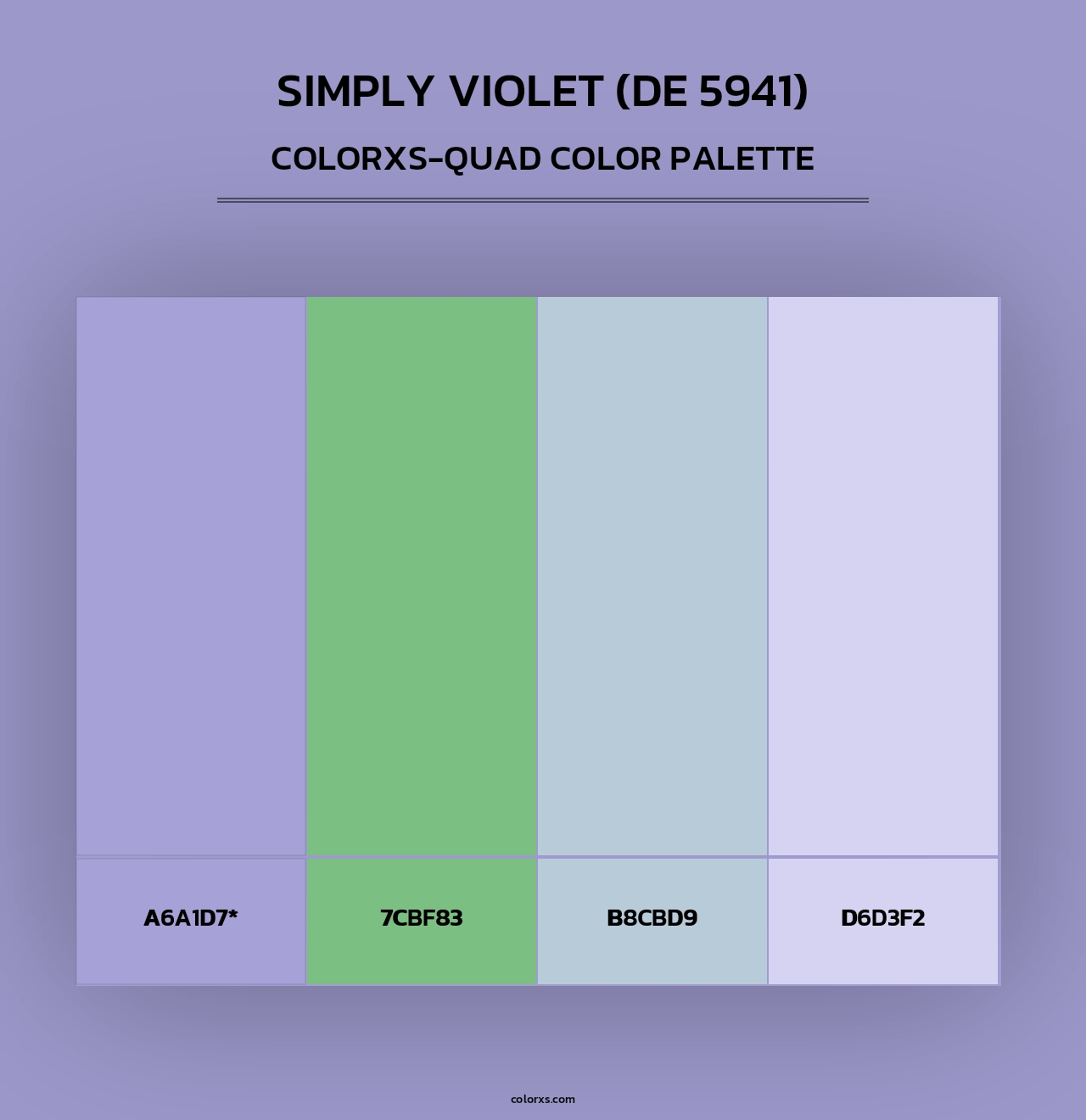 Simply Violet (DE 5941) - Colorxs Quad Palette